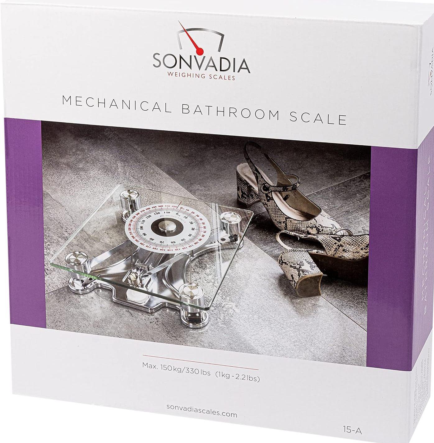 Sonvadia Mechanical Square Glass Bathroom Scale