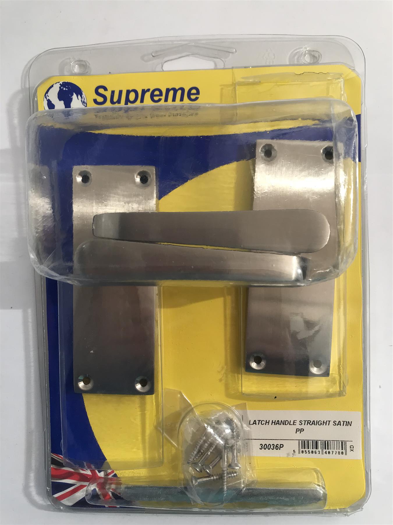 Supreme Latch Handle Straight Satin Finish  30036P