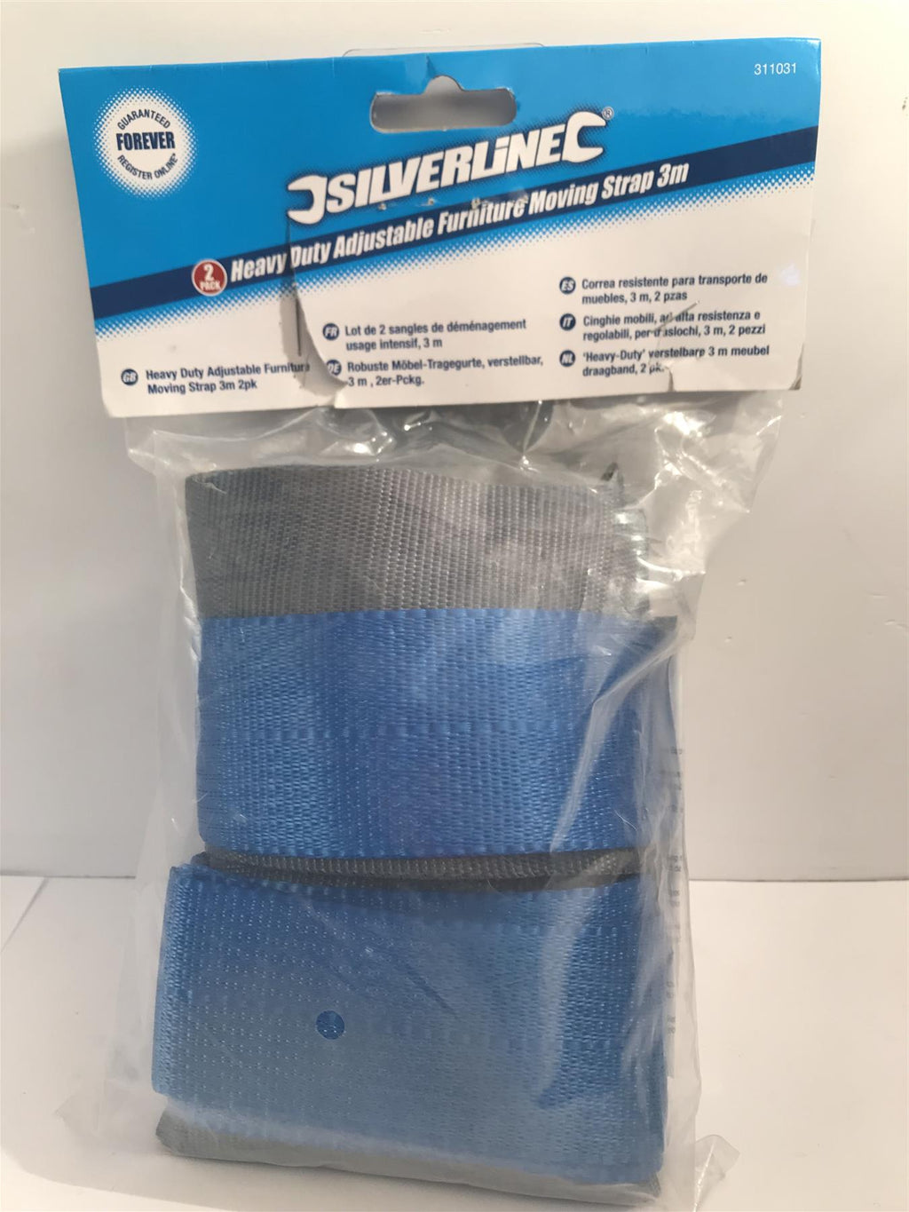 Silverline 2pc Heavy Duty Adjustable Furniture Moving Strap 3m  311031