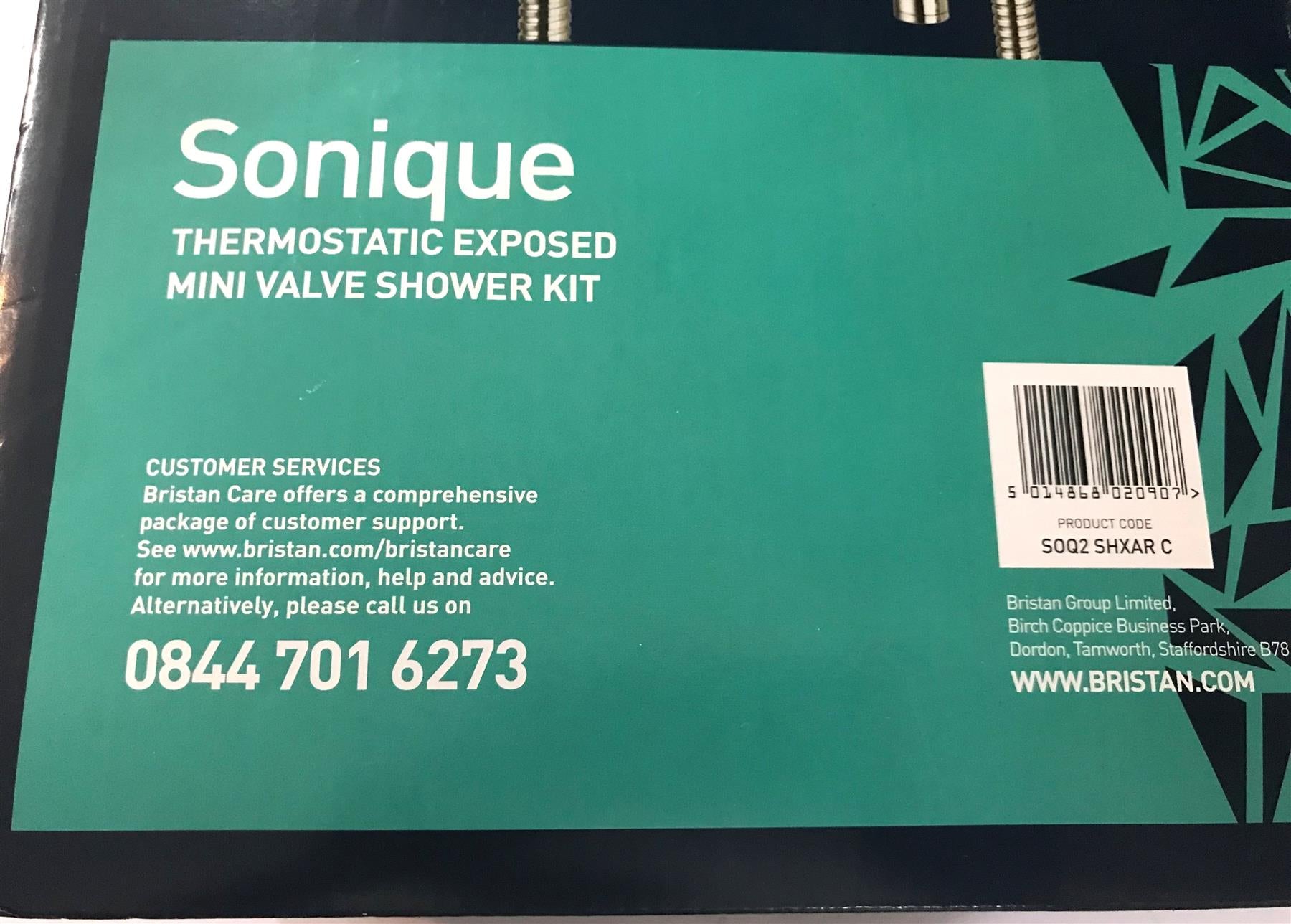 Bristan Sonique  Exposed Thermostatic Mini Mixer Shower Valve SOQ2 SHXAR C