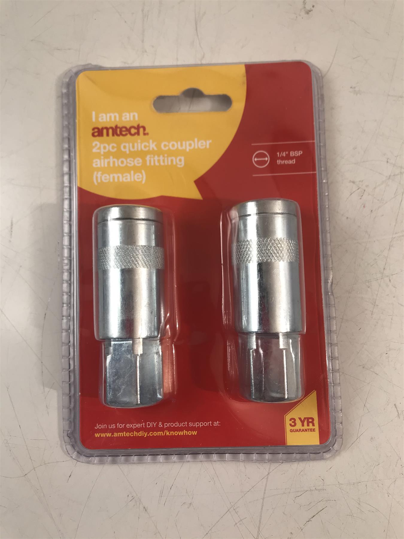Amtech 2pc Quick Coupler Airhose Male Fitting 1/4" BSP