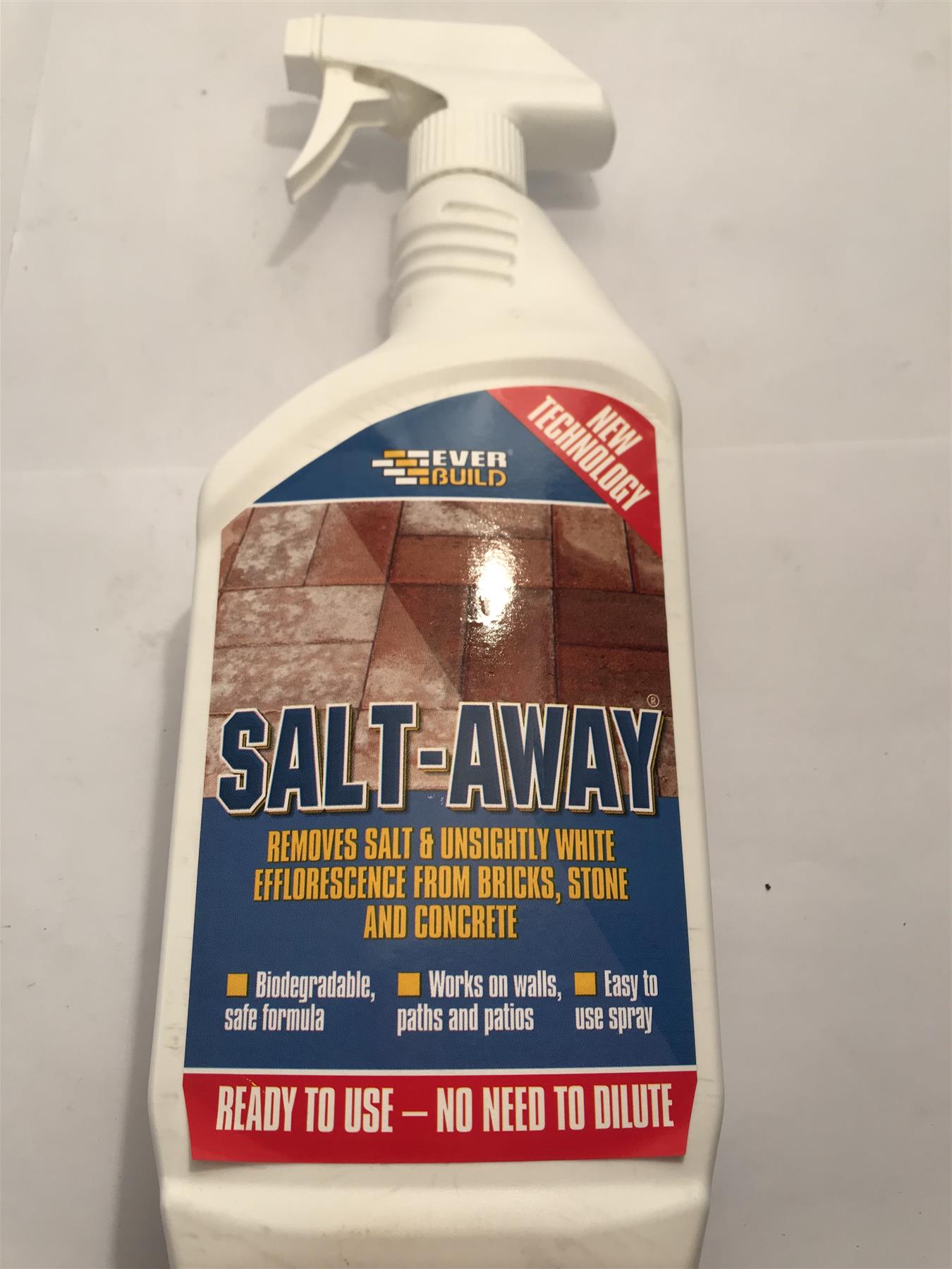 Everbuild Salt-Away Removes Salt and Efflorescence From Bricks 1 Litre