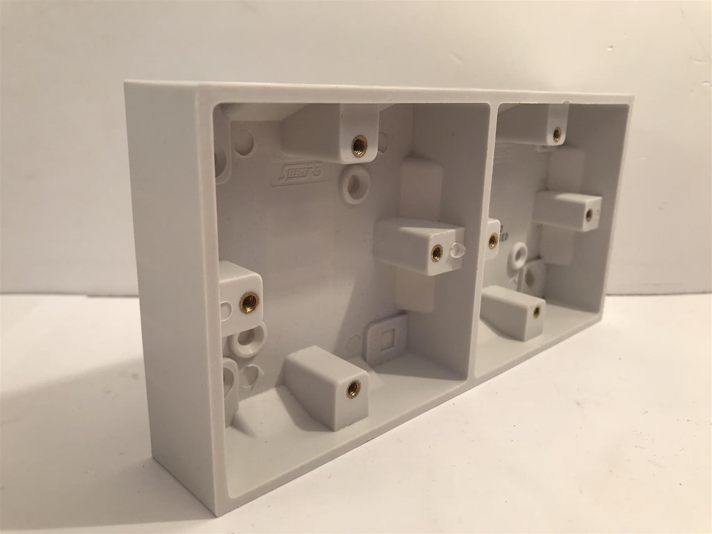 Selectric 2 Gang 30mm Deep Surface Pattress Box  LG838-25