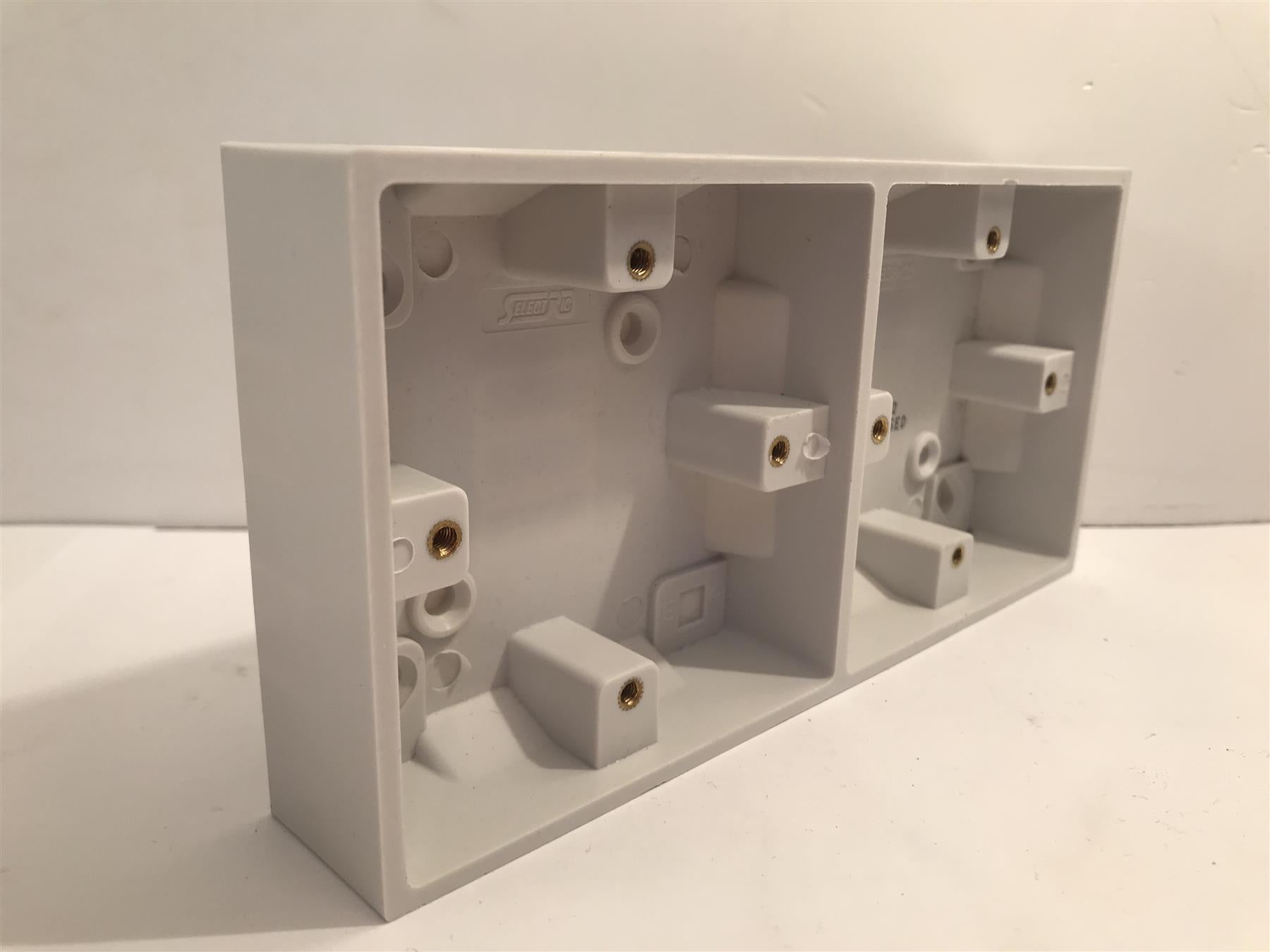 Selectric 2 Gang 30mm Deep Surface Pattress Box  LG838-25