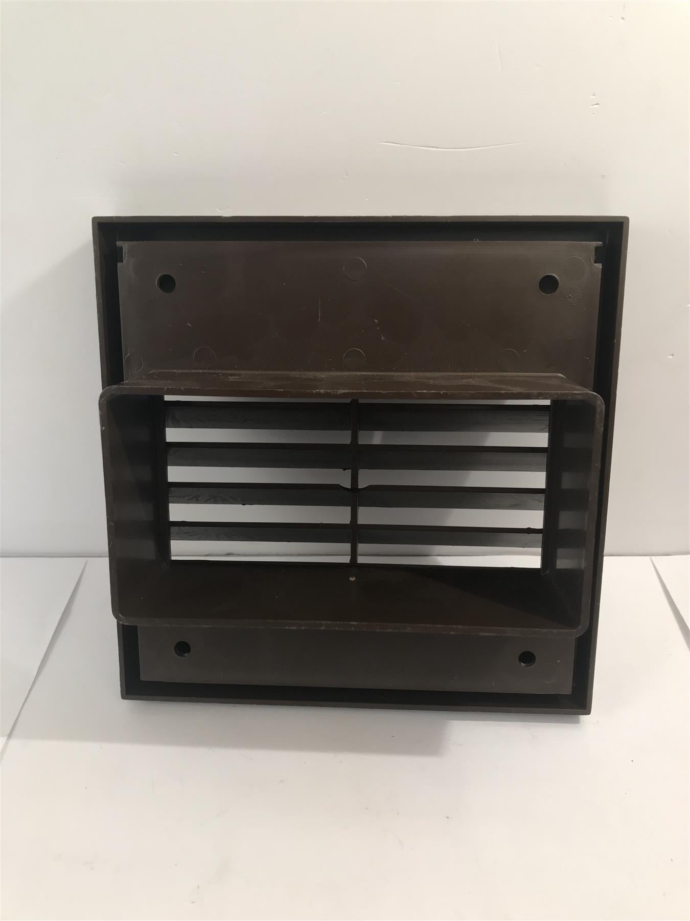 Brown Vent Grille 140mm External,  115mm x 60mm Rectangular Rear Spigot