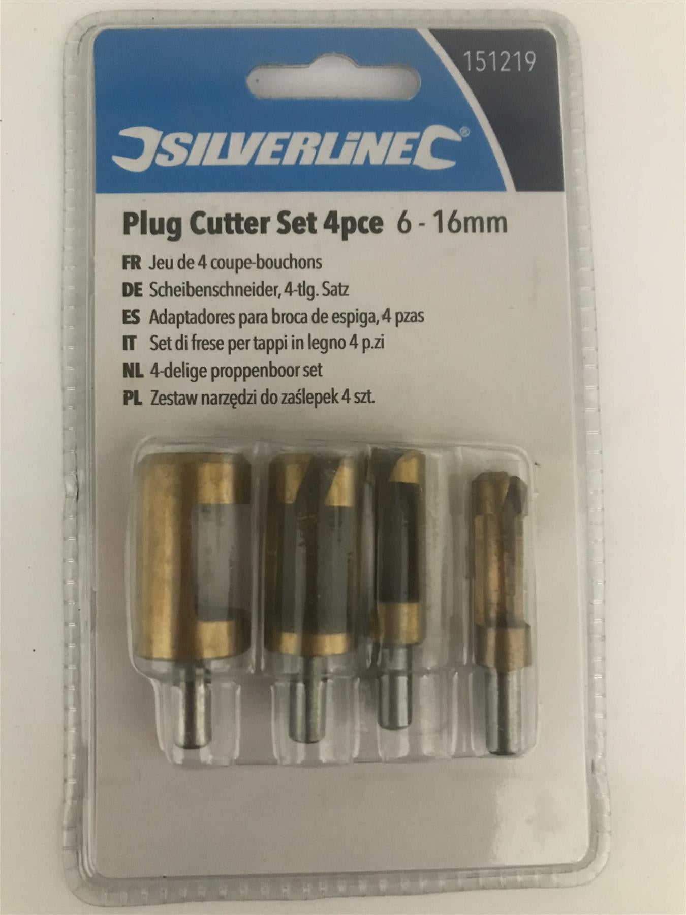 Silverline 4pc Plug Cutter Set 6-16mm  151219