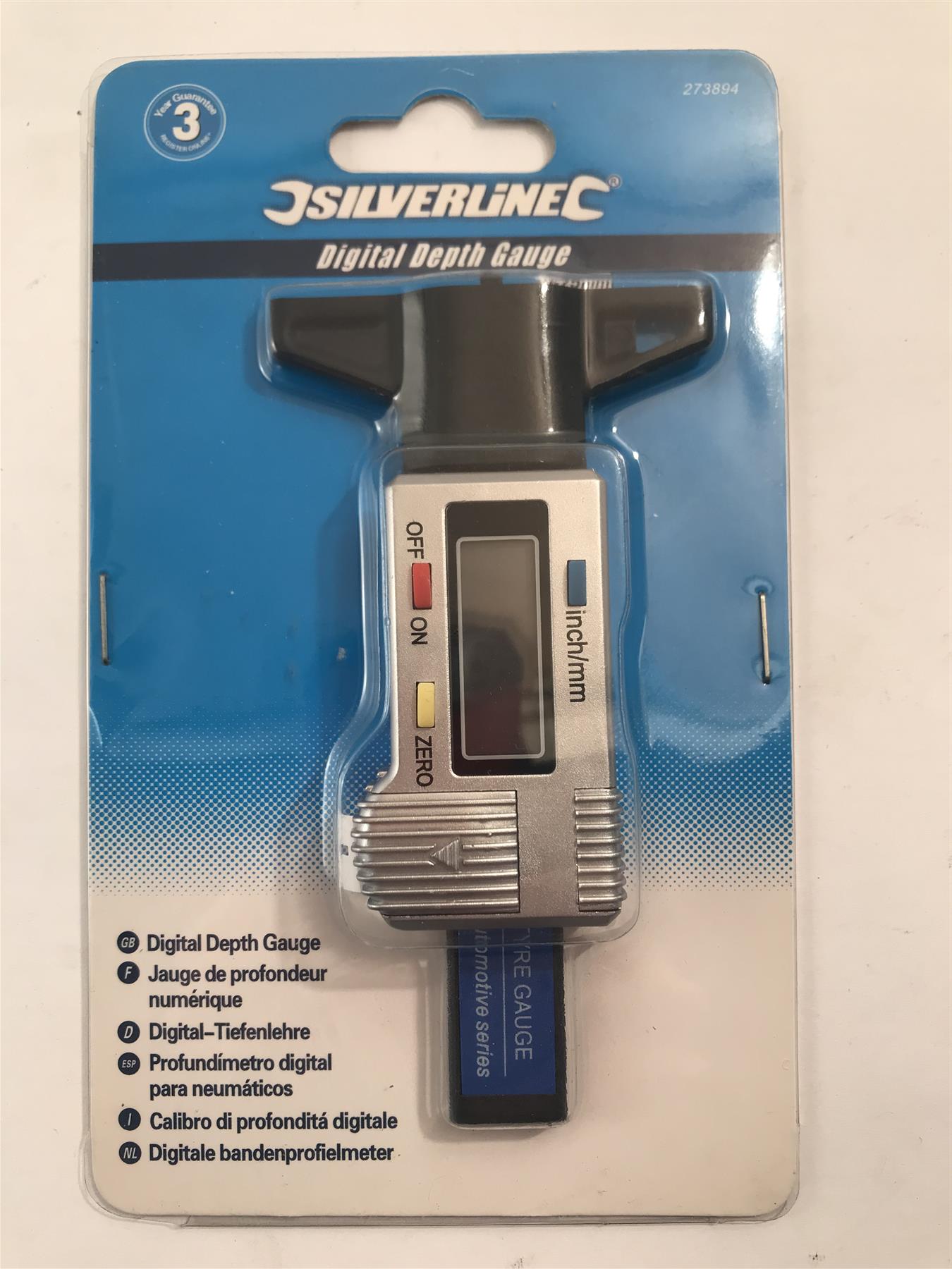 Silverline Digital Depth Gauge 0-25mm  273894