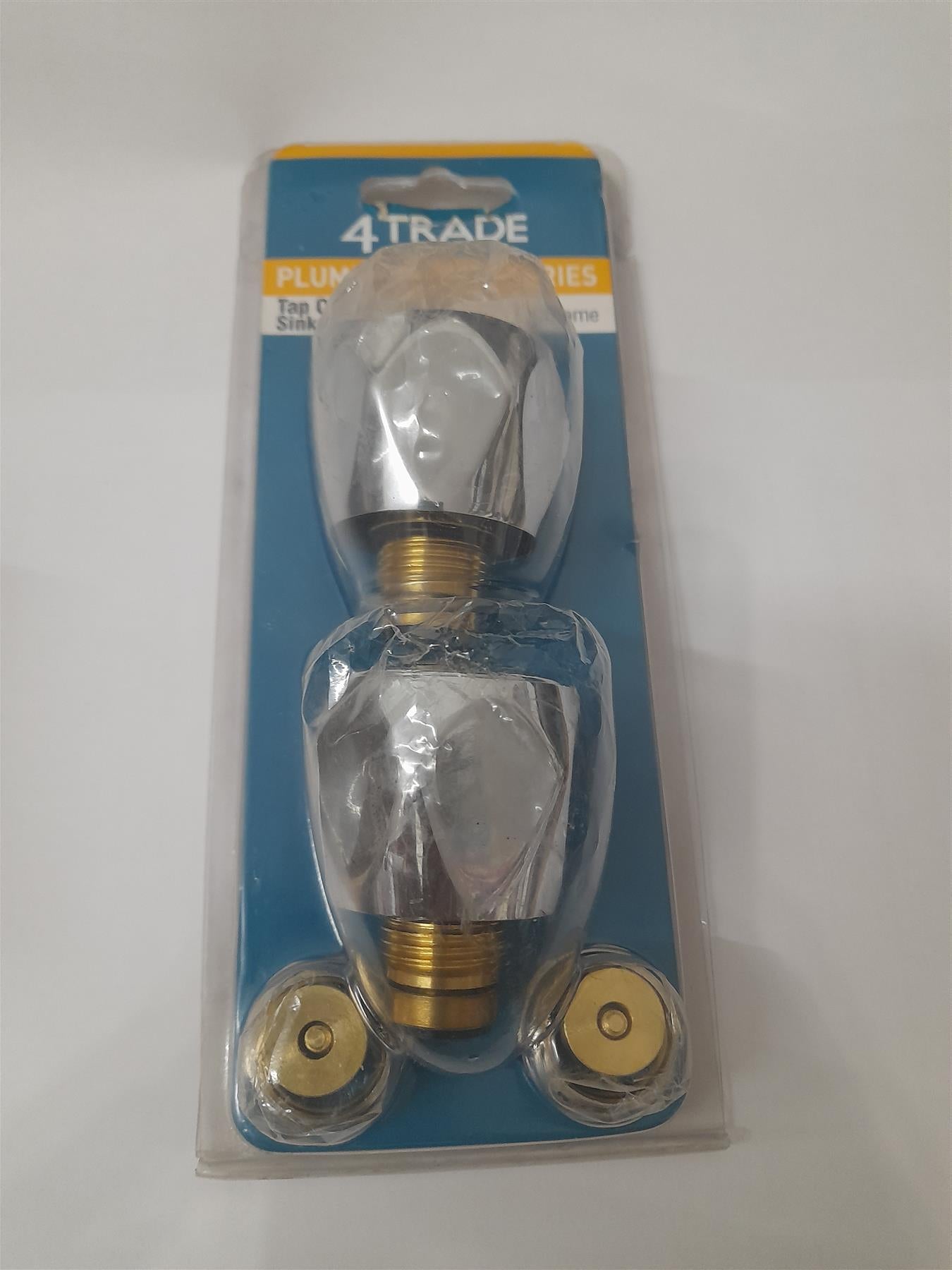 4Trade Chrome 1/2" Basin/Sink Tap Heads 281904 Conversion kit