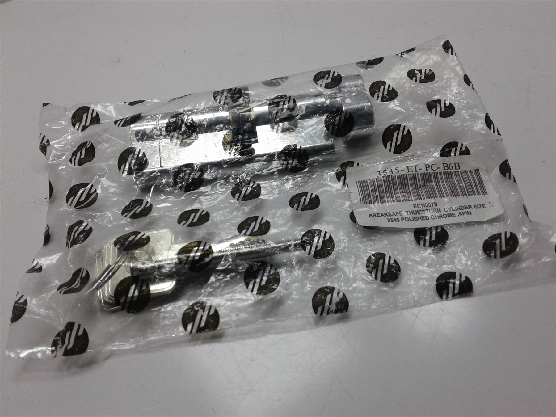 Breaksafe Thumbturn Cylinder Size 3545 Polished Chrome