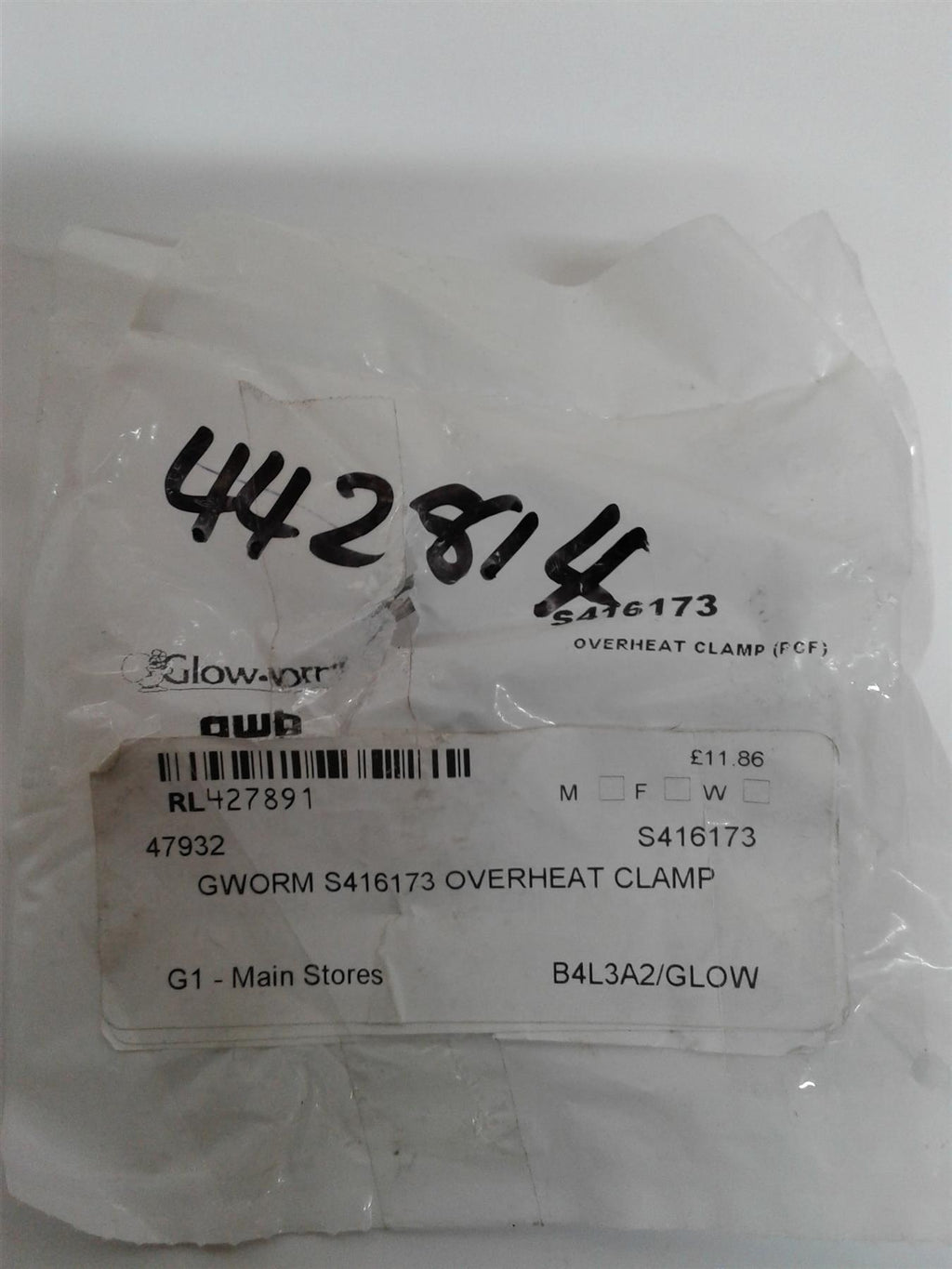 NEW GLOW WORM OVERHEAT CLAMP S416173