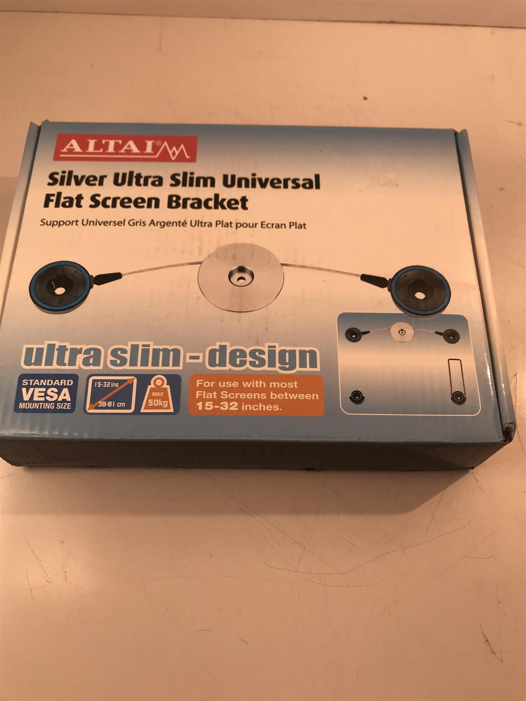 Altai Silver Ultra Slim Universal Flat Screen Backet 15-32"