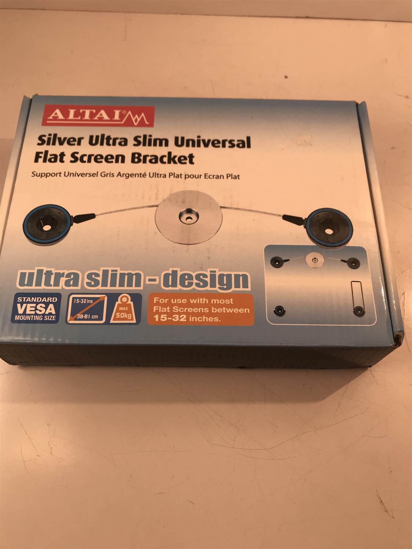 Altai Silver Ultra Slim Universal Flat Screen Backet 15-32"
