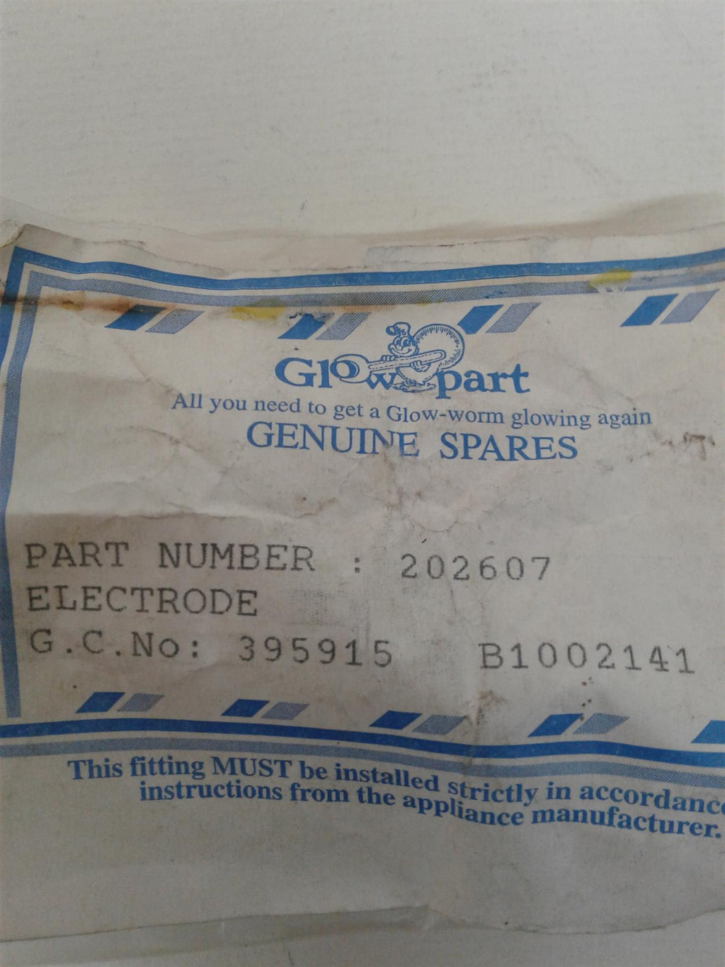 NEW GLOW WORM FIRE FRONT BOILER ELECTRODE S202607