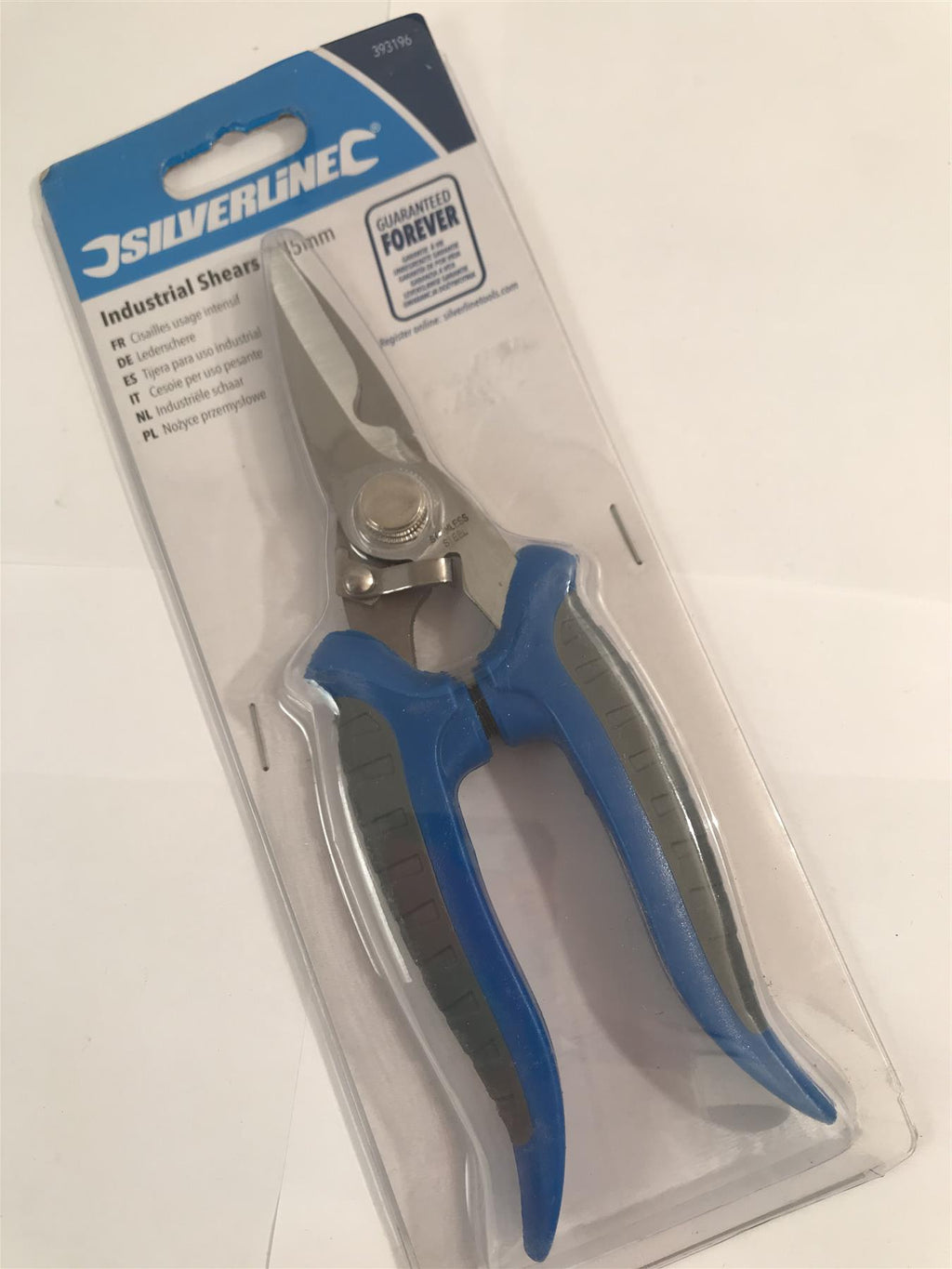 Silverline 393196 Industrial Shears 185mm, Blue
