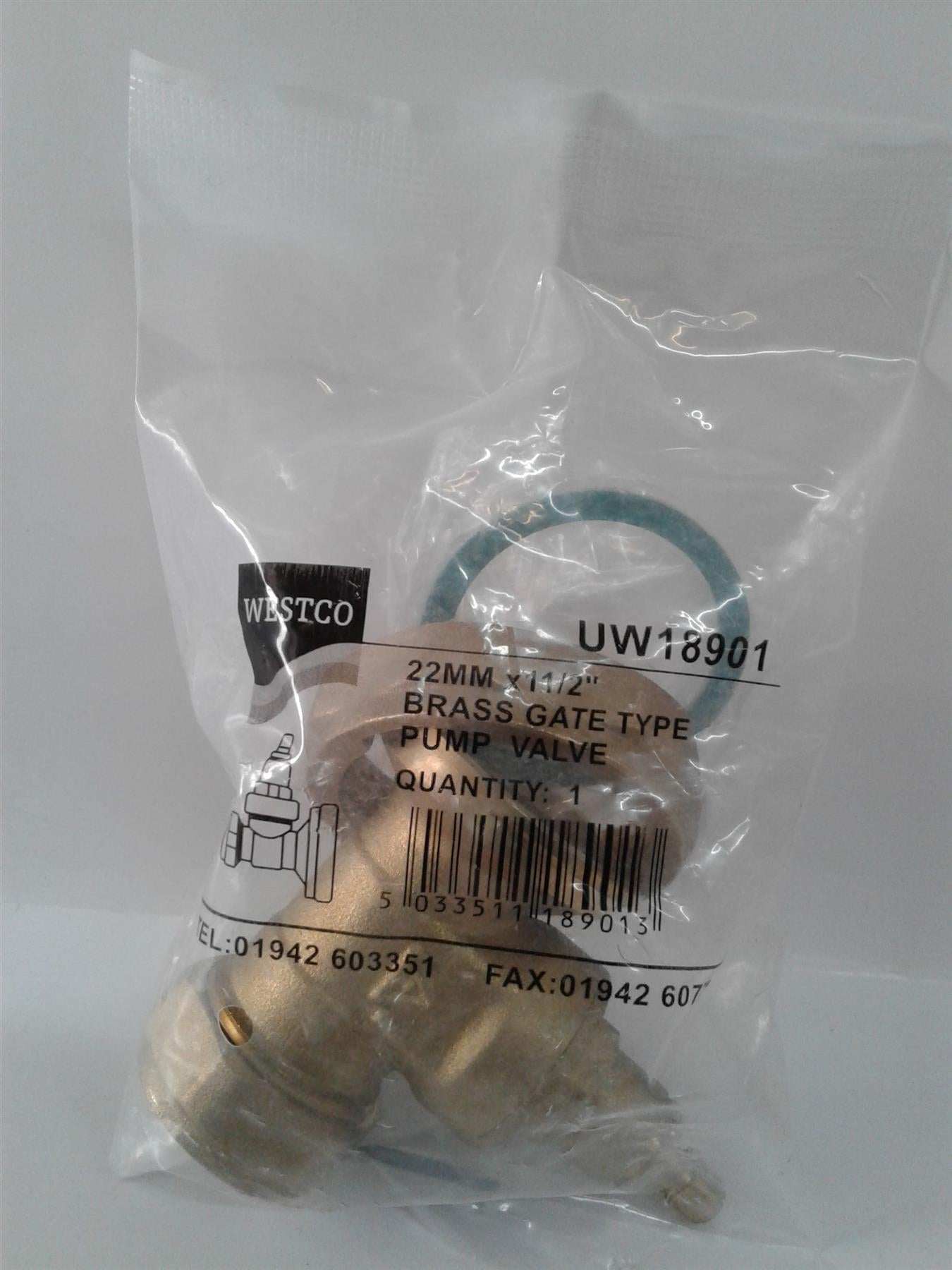 NEW WESTCO Suregraft Pump Valve Gate Type 22MM UW18901