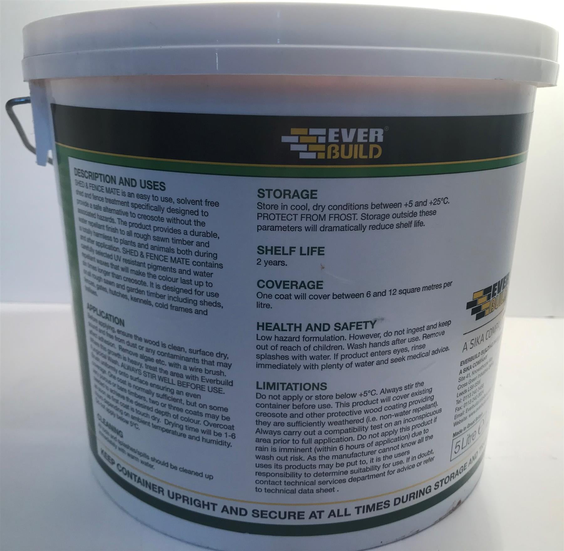 Everbuild Shed and Fence Mate Rustic Red 5 Litre