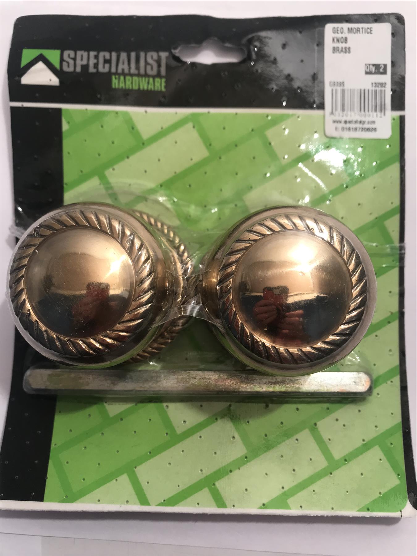 Specialist Georgian Brass Mortice Door Knob (1 Pair) 13282