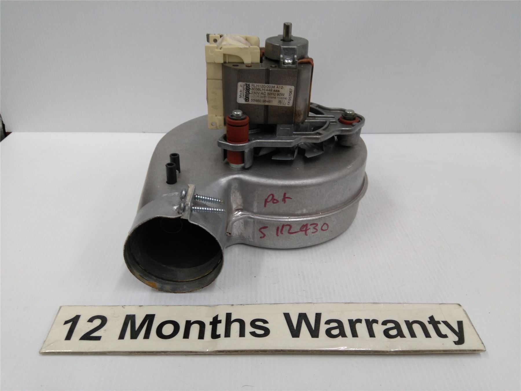 BAXI COMBI INSTANT POTTERTON PERFORMA MAIN COMBI, RLH120/0038 FAN 5112430