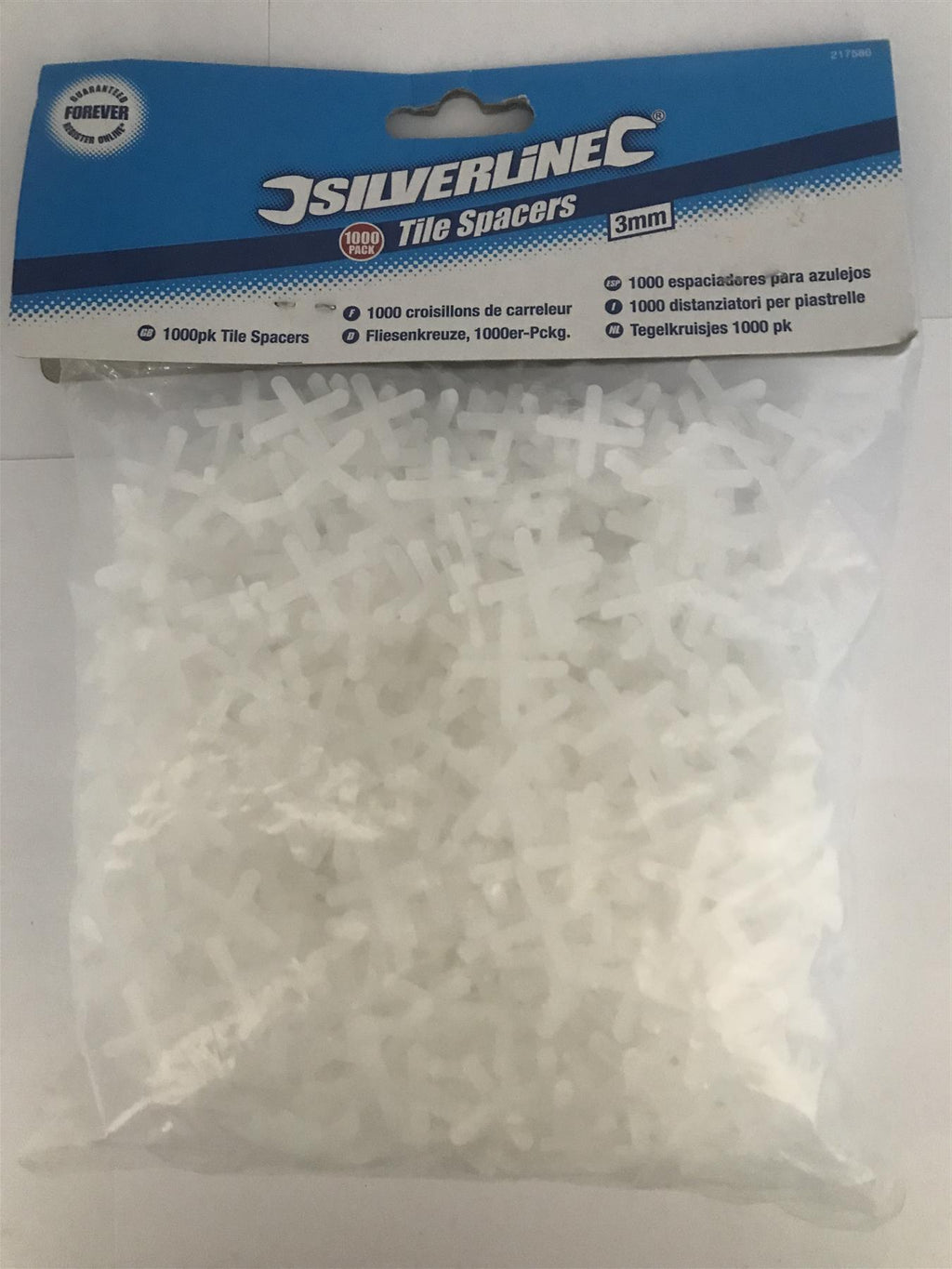 Silverline 3mm Tile Spacers  (1000 Pk) 217586