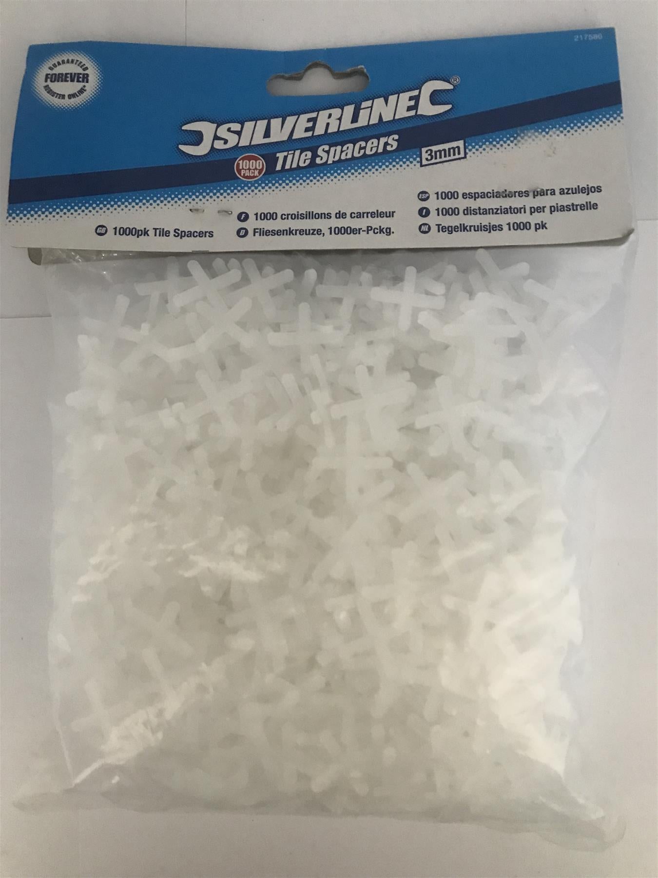 Silverline 3mm Tile Spacers  (1000 Pk) 217586