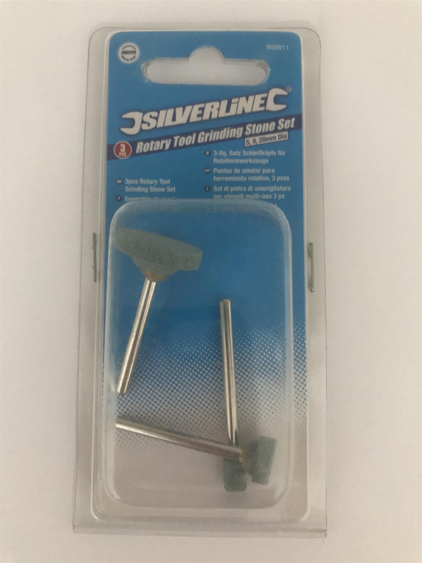 Silverline 3pc Rotary Tool Grinding Stone Set 5, 9, 20mm Dia  868811
