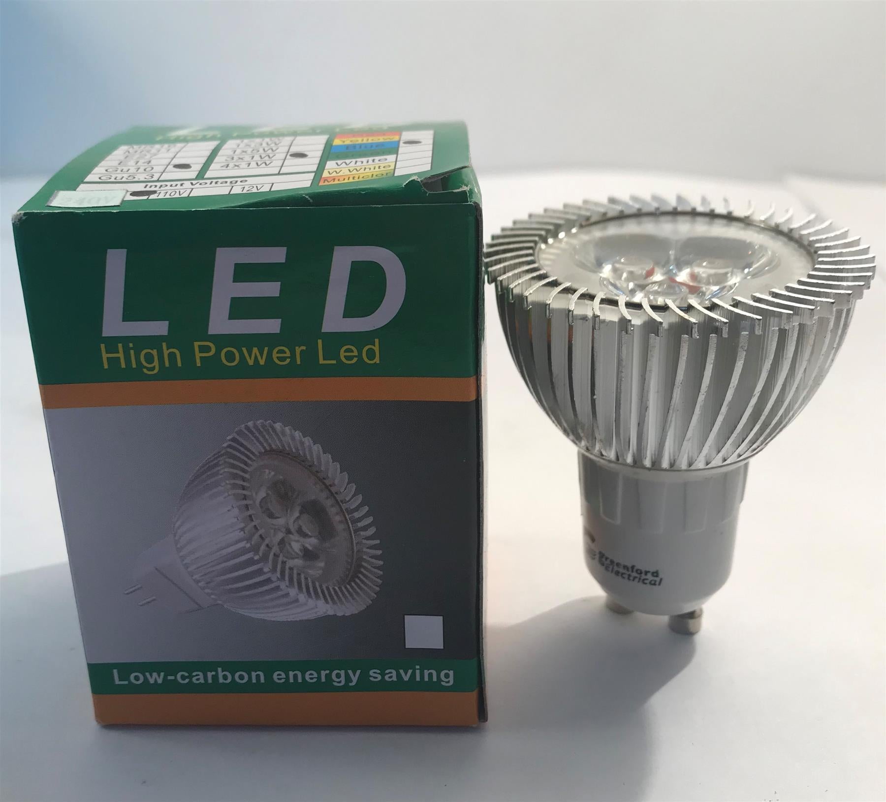 GU10 Blue 3W LED Energy Saving Bulb