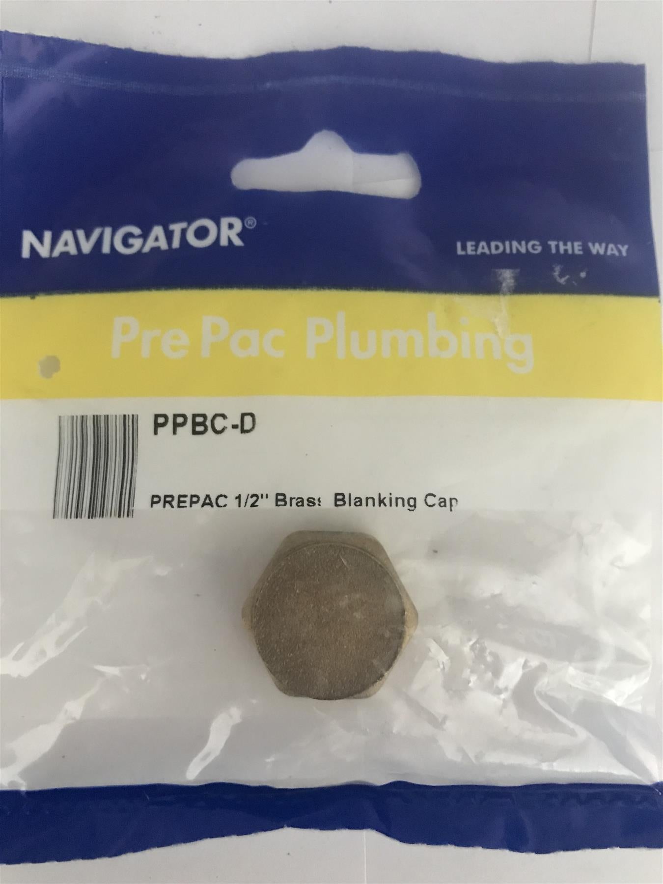 Navigator 1/2" Brass Blanking Cap PPBC-D