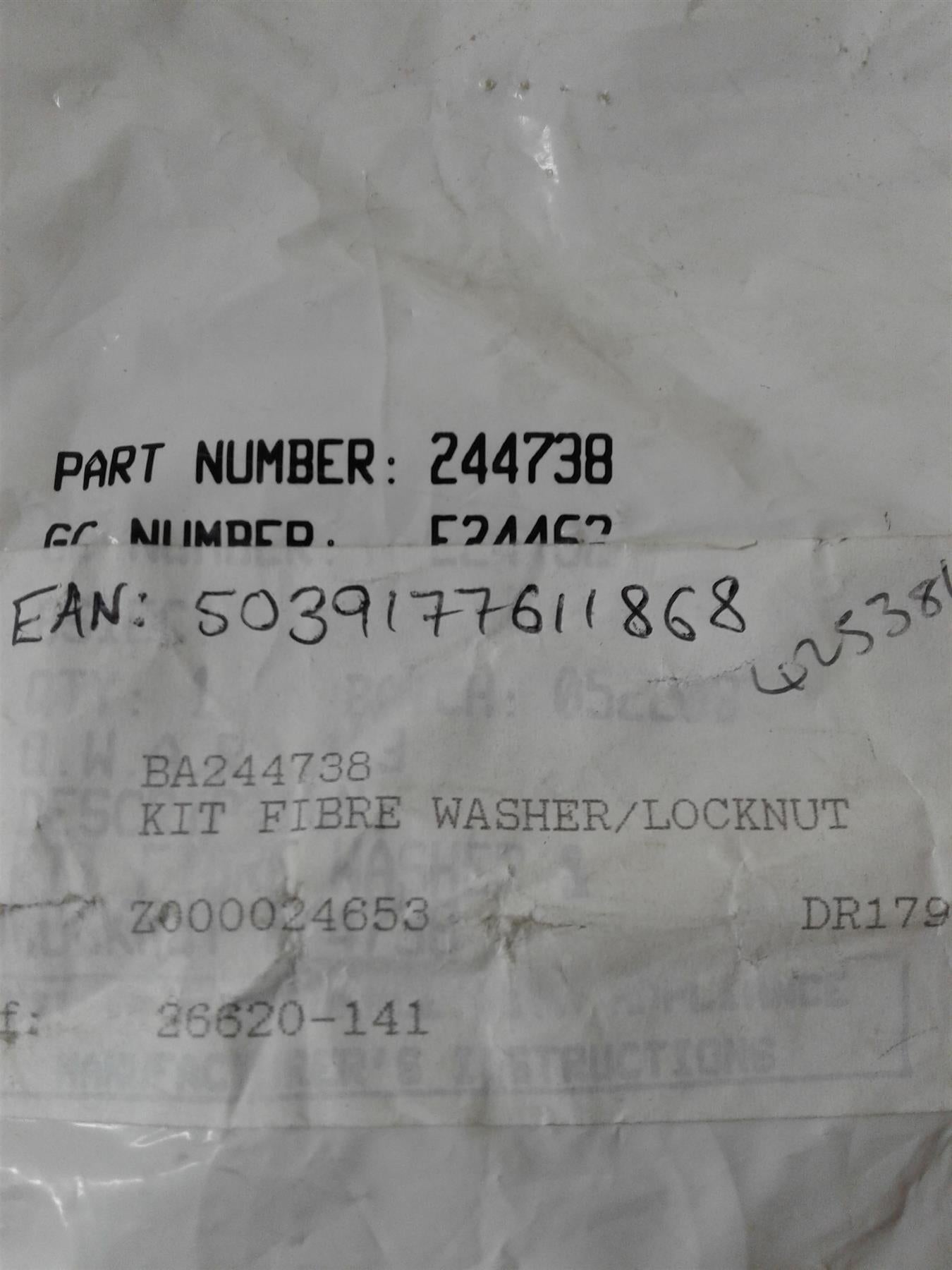 NEW Potterton Washer & Locknut Kit 244738