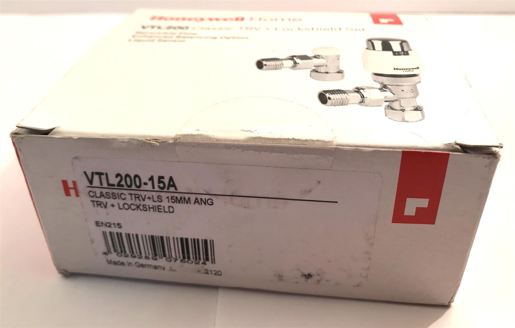 HONEYWELL VALENCIA VTL200-15A CLASSIC THERMOSTATIC VALVE AND LOCKSHIELD SET