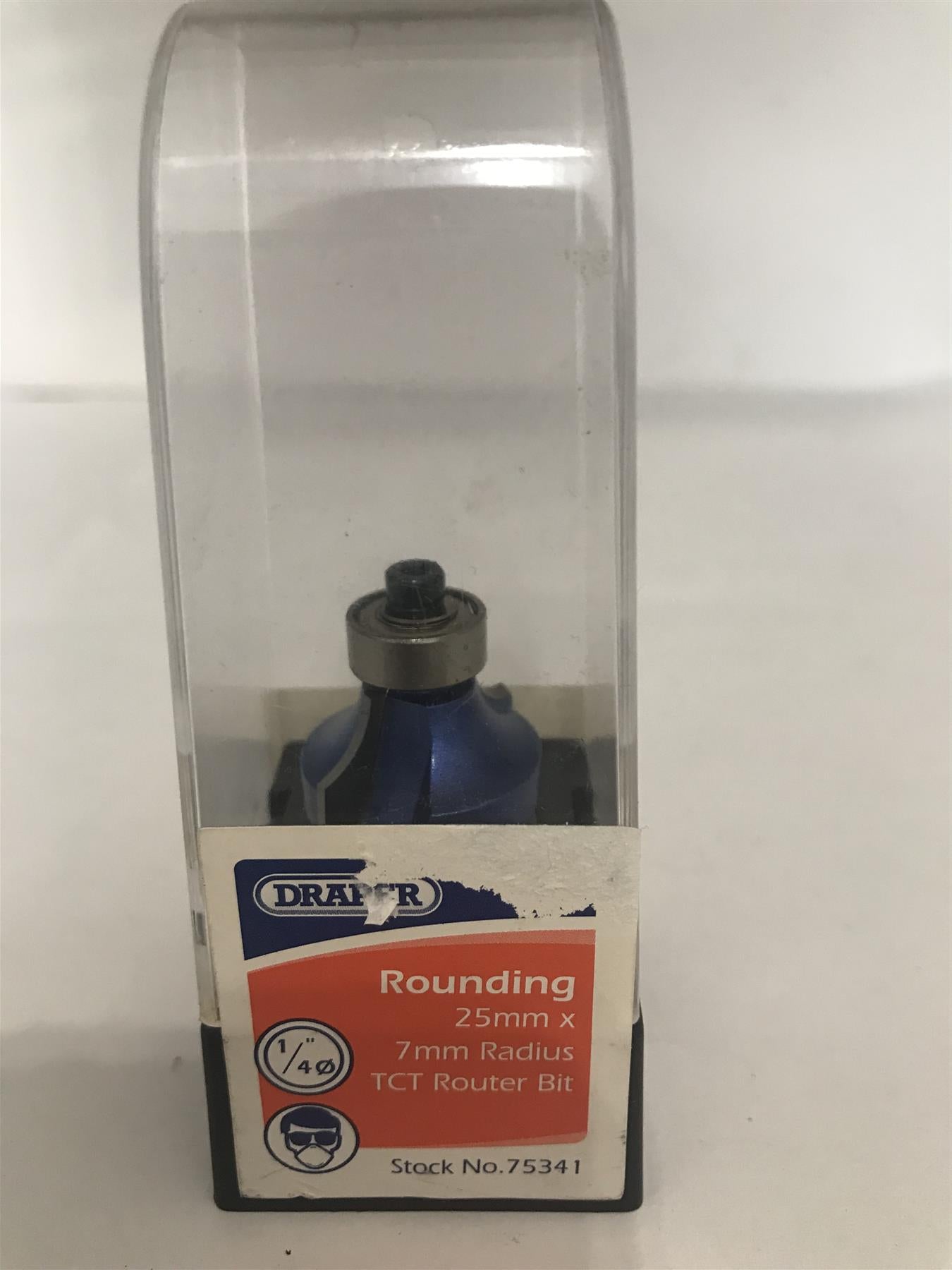 Draper 1/4" Rounding 25 x 7mm Radius TCT Router Bit