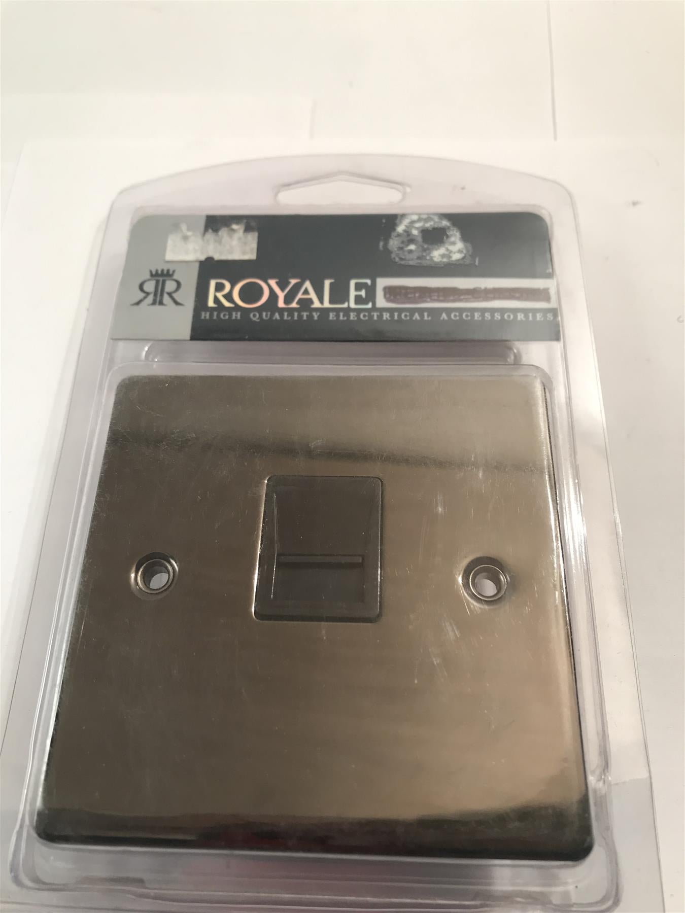 Flat Plate Black Nickel Master Telephone Socket