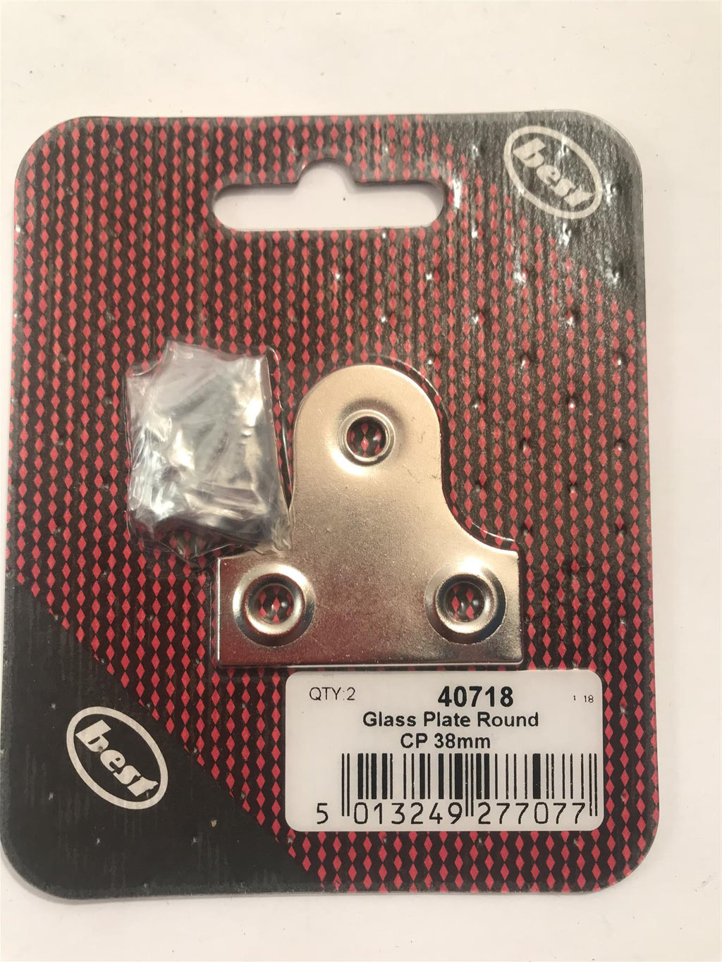 Best Chrome Round Picture/Mirror/Plate Hanging kit 38mm  (2 Pack) 40718