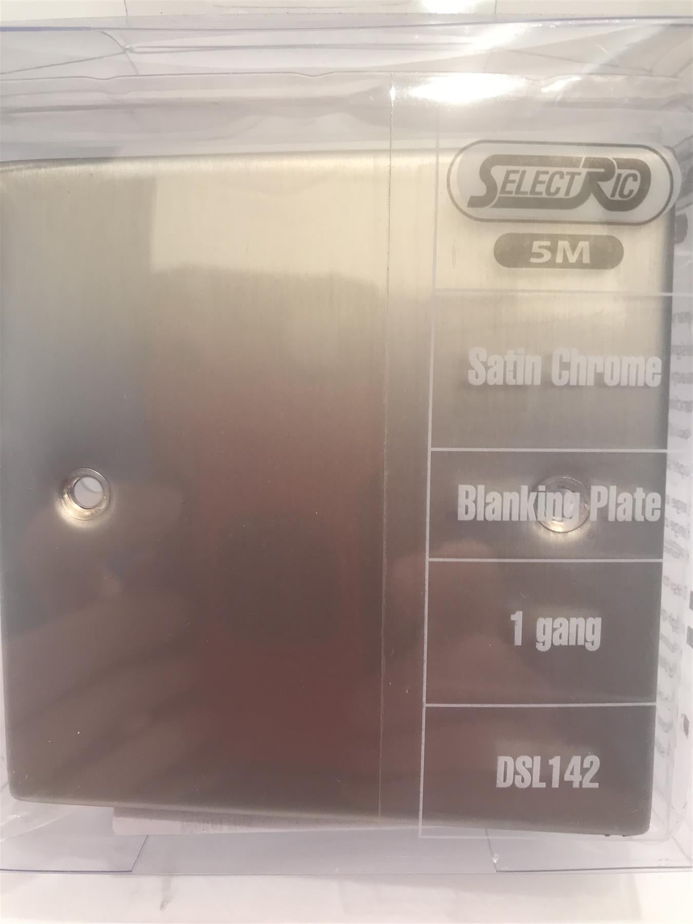 Satin Chrome 1 Gang Blank Plate  DSL142