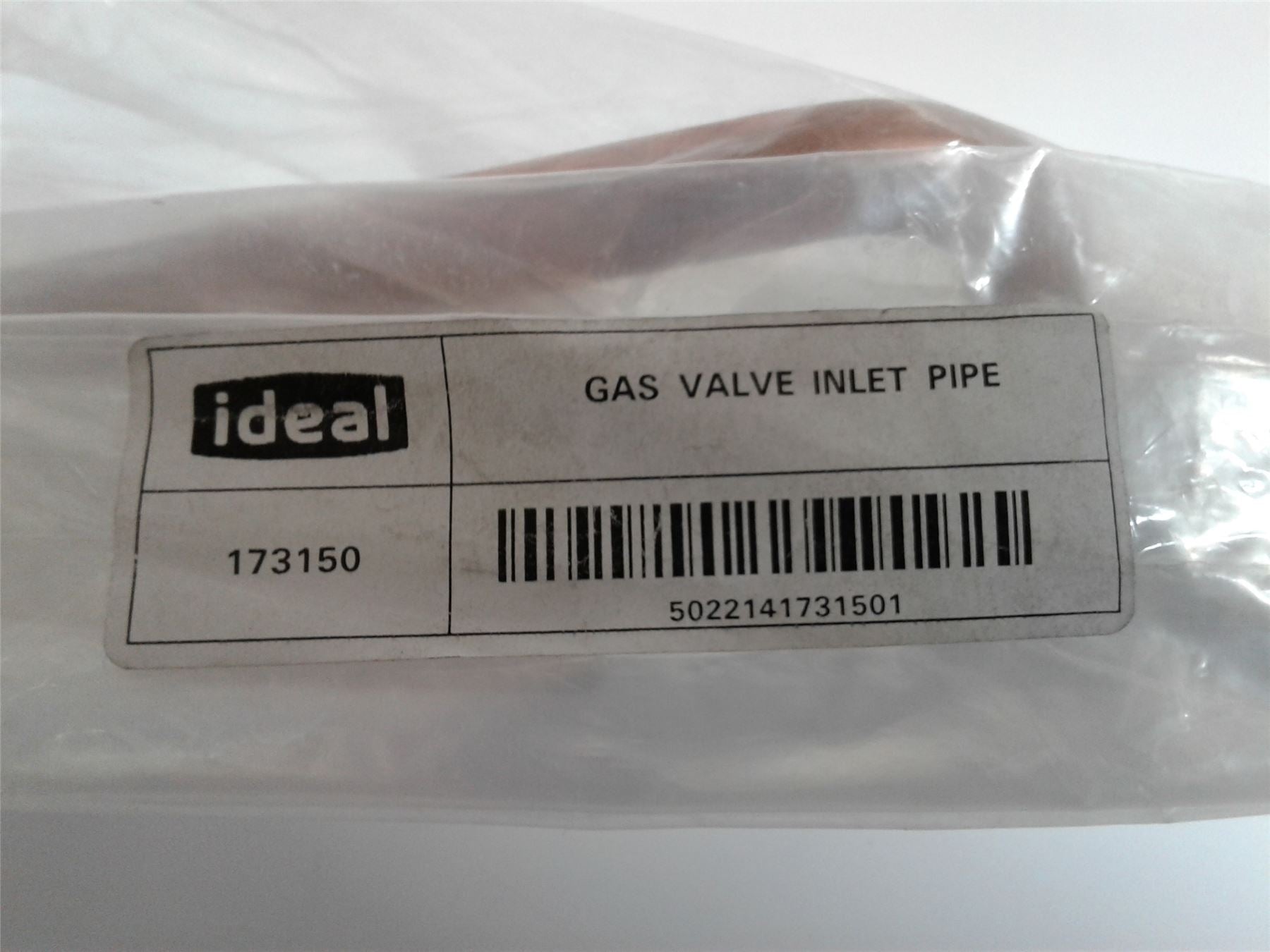 NEW IDEAL GAS VALVE INLET PIPE 173150 BNIP