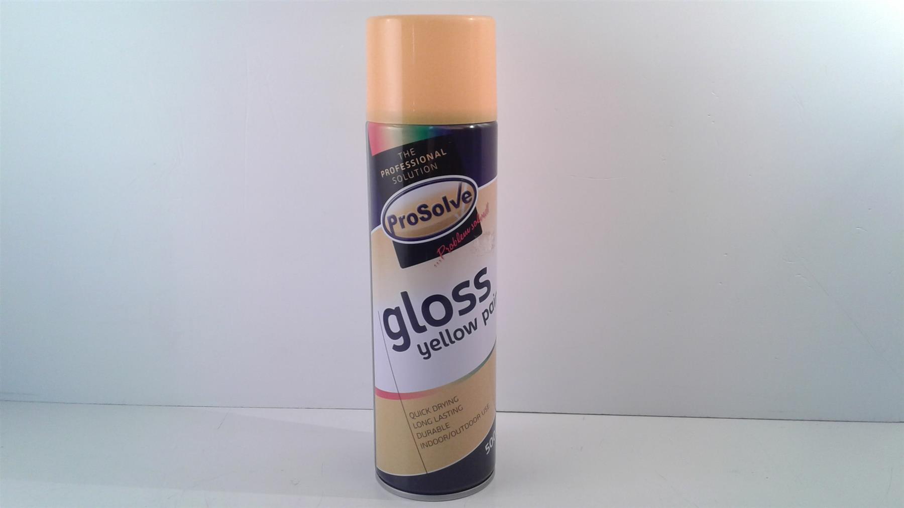 ProSolve Yellow Gloss Indoor Outdoor Wood Metal 500ml