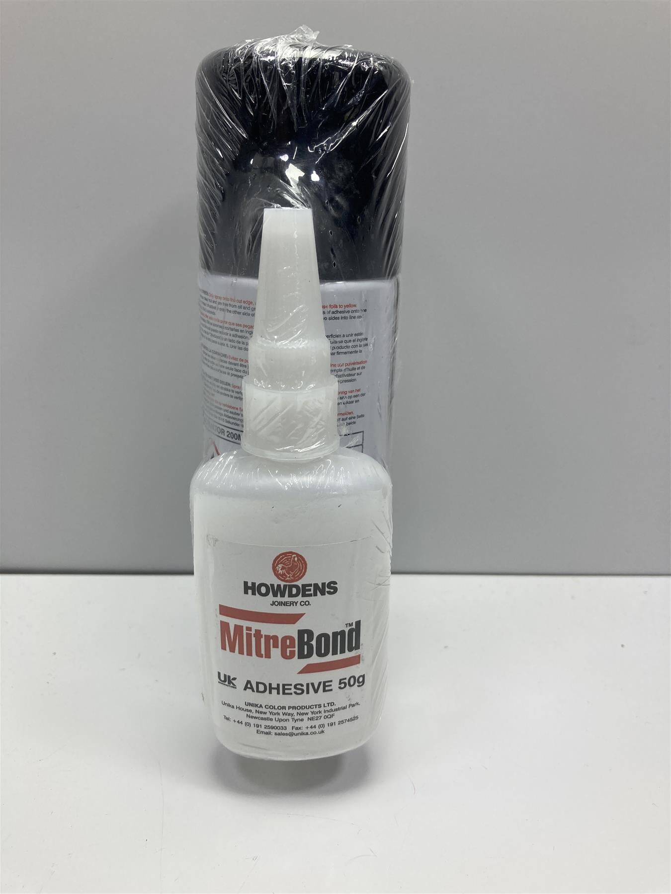 MitreBond Aerosol Activator 200ml & MitreBond Adhesive 50g Wood Cornices Plinths