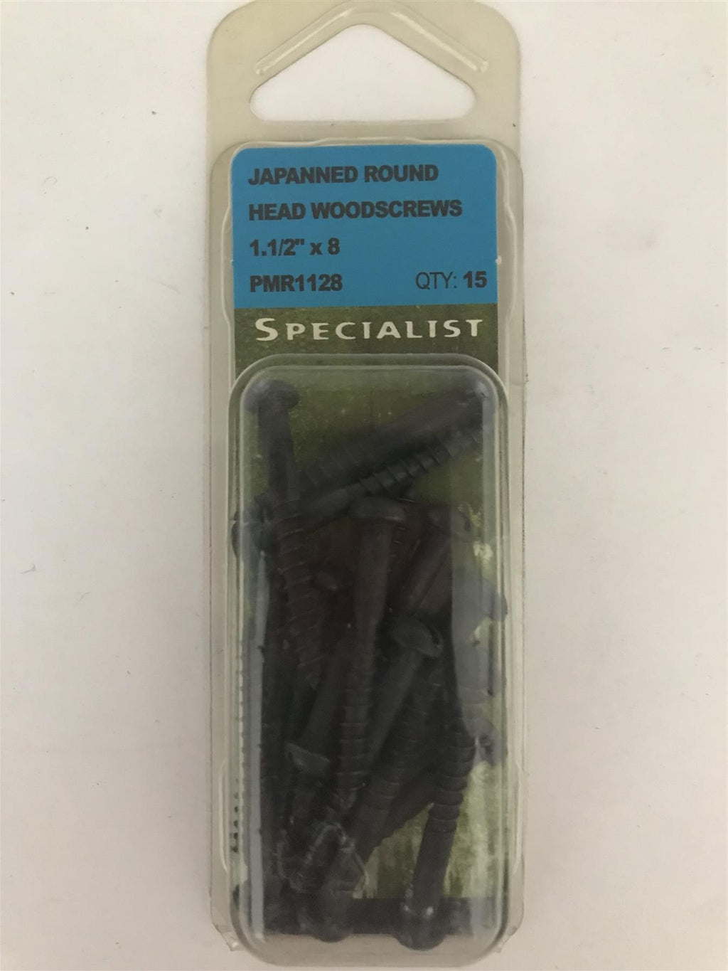 Specialist Japanned Round Head Wood Screw 1.1/12" x 8 PMR1128 Pack 15