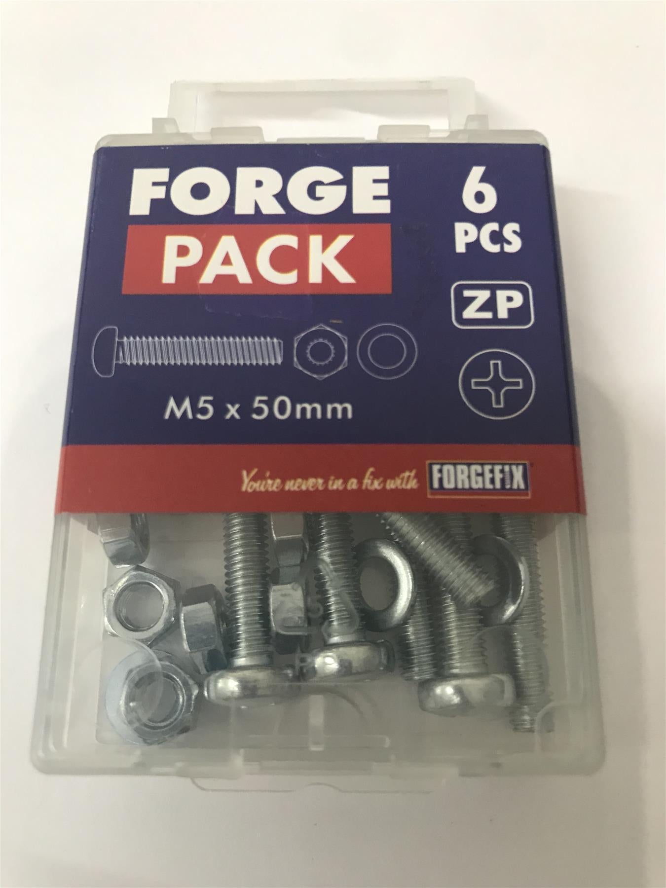 ForgeFix FPMSPH550 Machine Screw Pozi Pan Head ZP M5 x 50mm