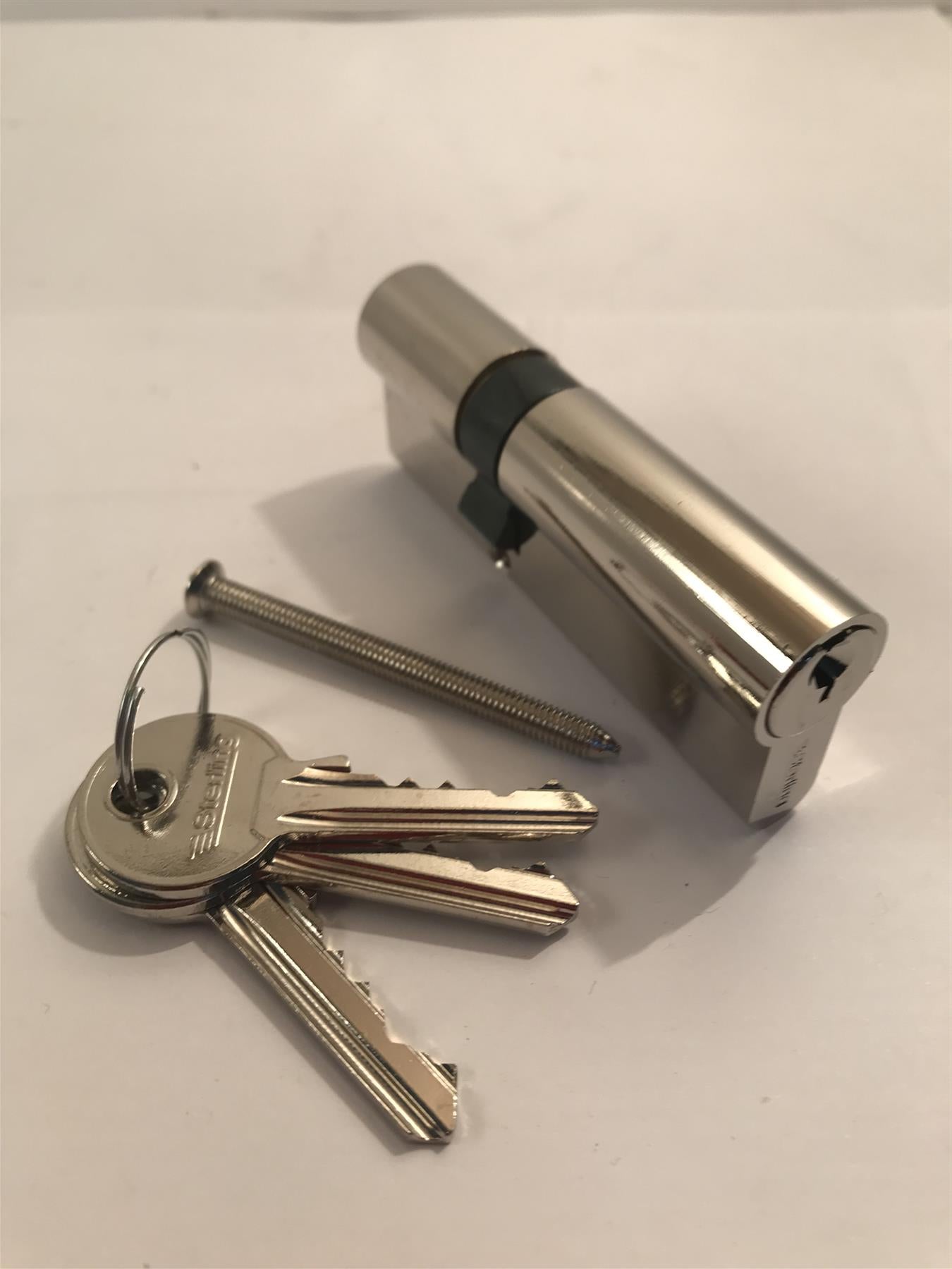 Sterling EPN3050 Double Euro 5 Pin Cylinder 80mm (30x50), Polished Nickel