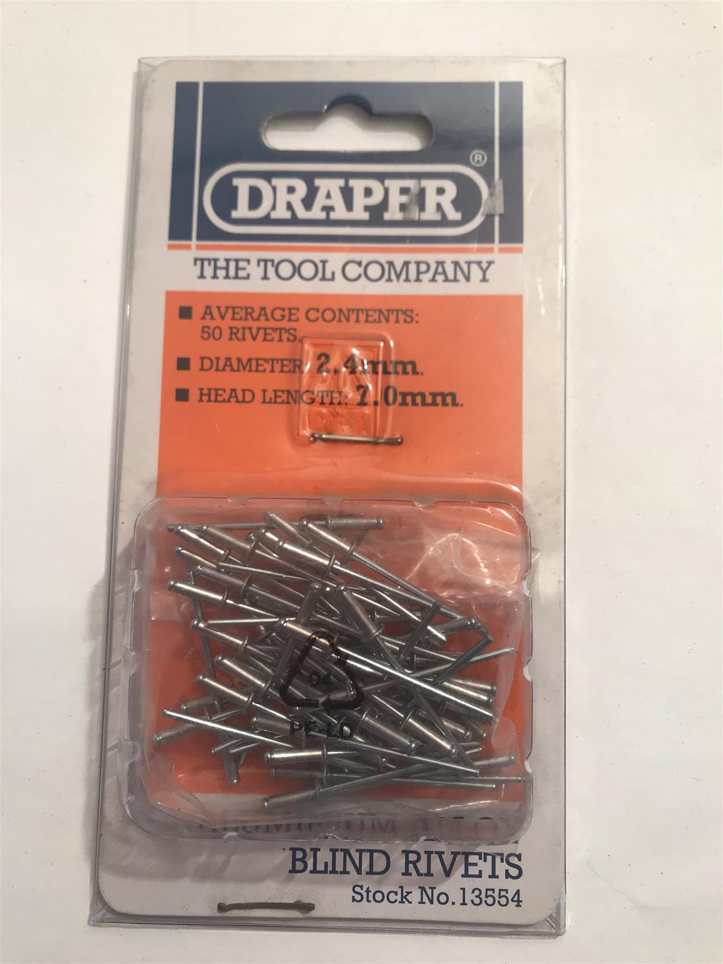 Draper Blind Rivets 2.4 x 7.0mm (Pk 50) 13554