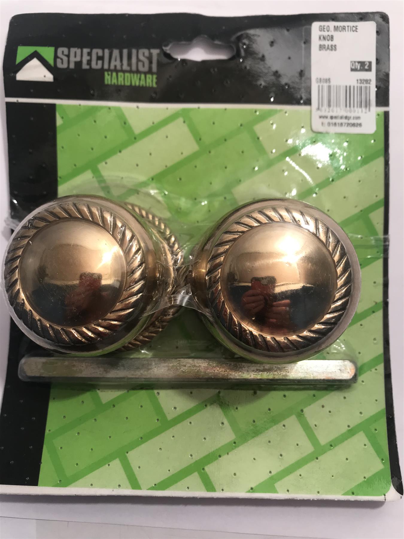 Specialist Georgian Brass Mortice Door Knob (1 Pair) 13282