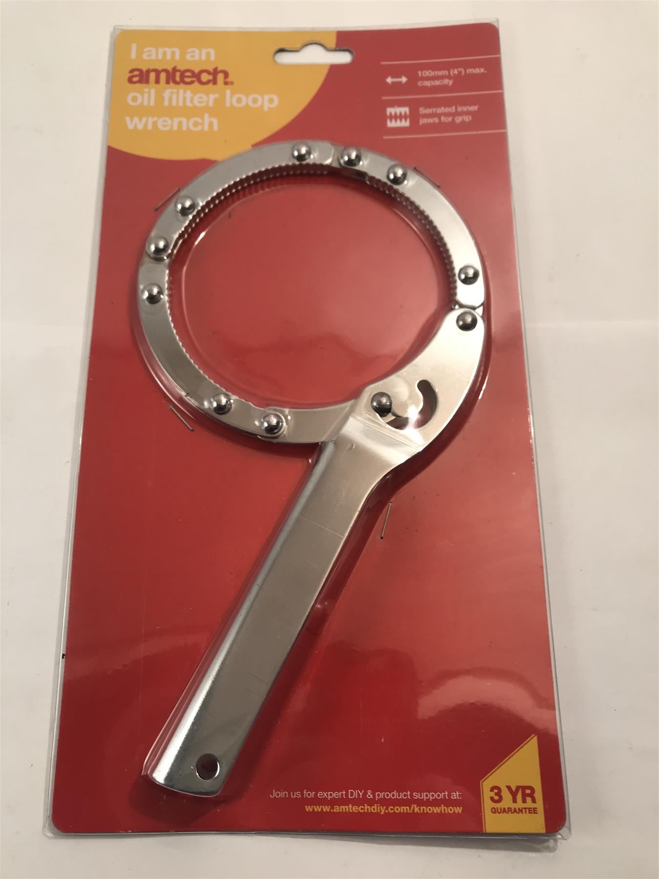 Amtech 4" (100mm) Oil Filter Loop Wrench  J0900