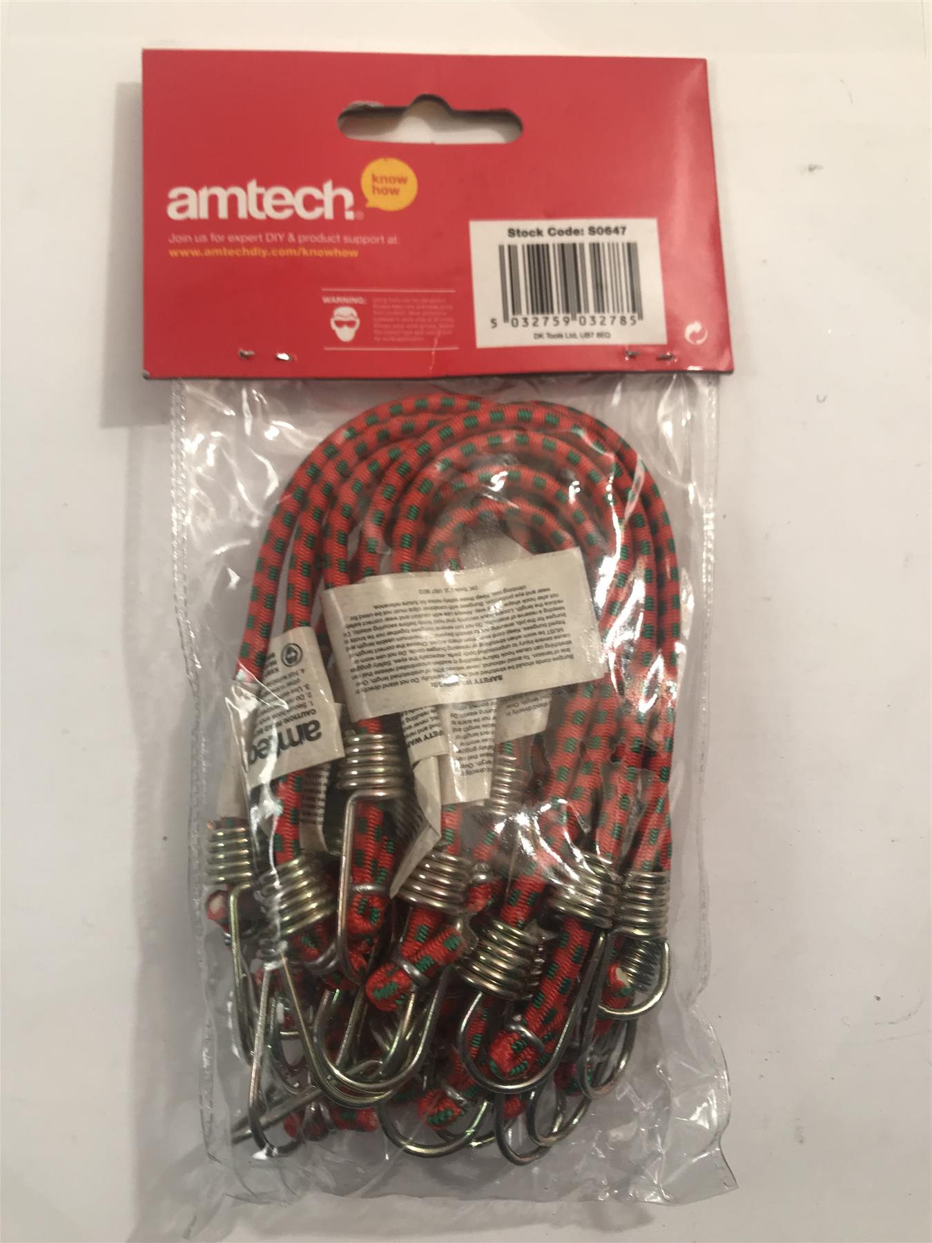 Amtech 10 pc Mini Bungee Cords 25cm  S0647