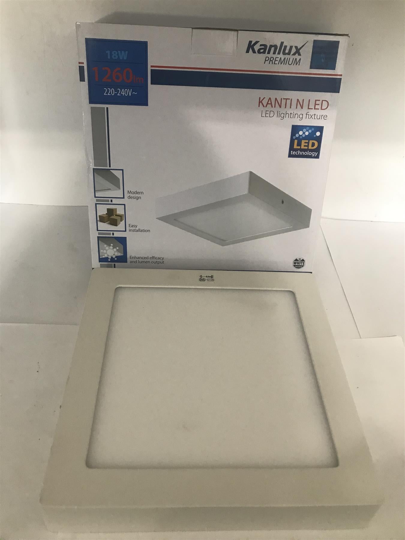 Kanlux KANTI N LED 18W-NW (White) 1200lm LED Lighting Fixture  (Square)  25851