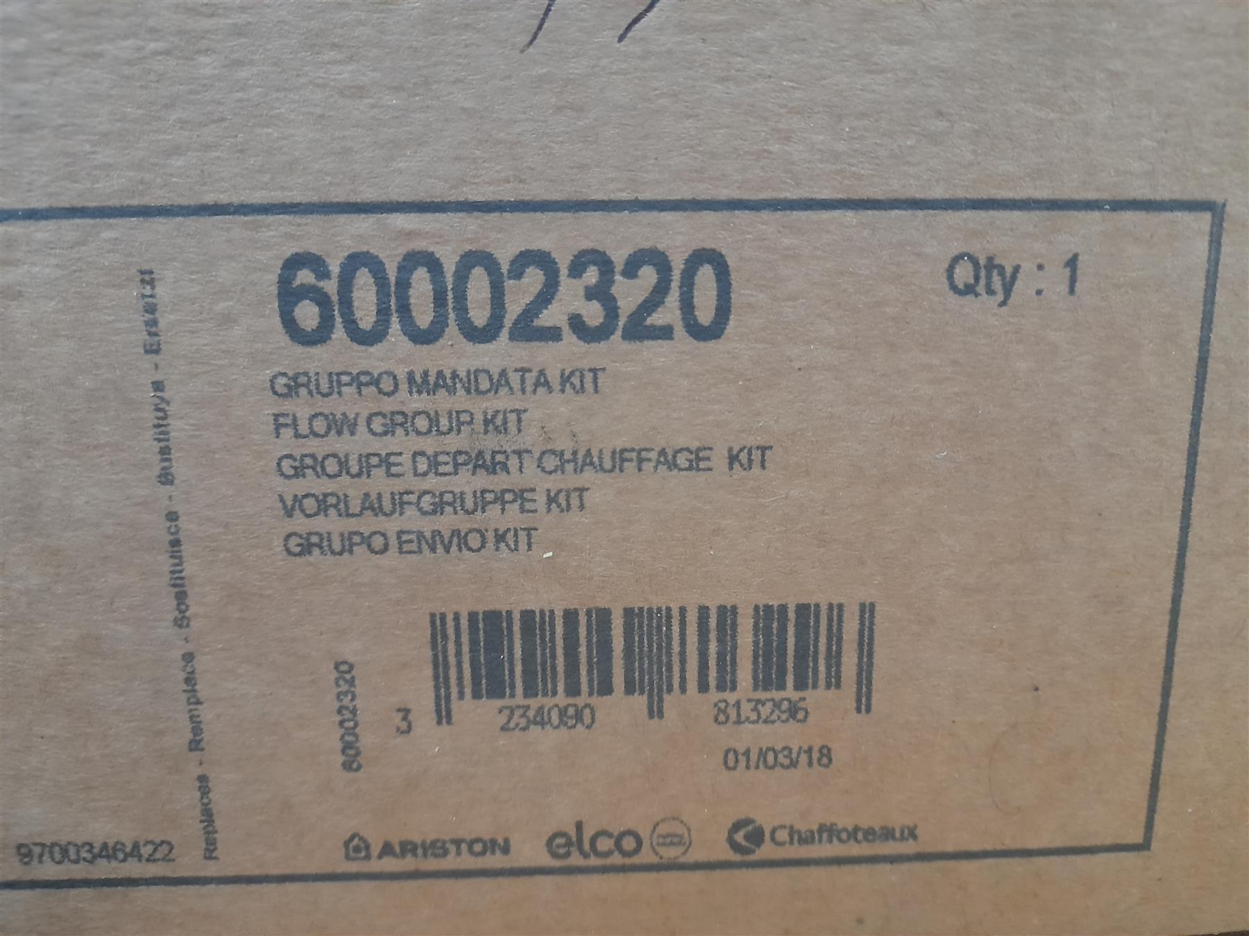 ARISTON GENUS HE FLOW GROUP KIT 60002320