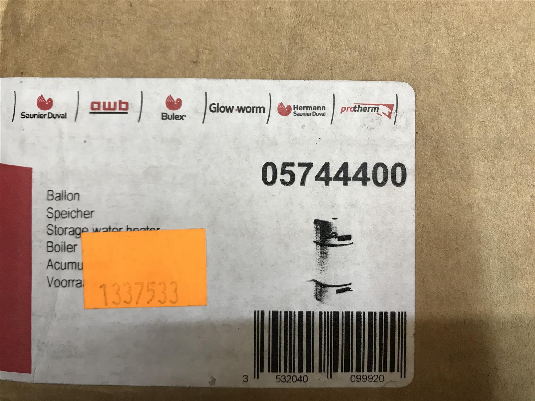 New Saunier Duval 05744400 Storage Water Heater