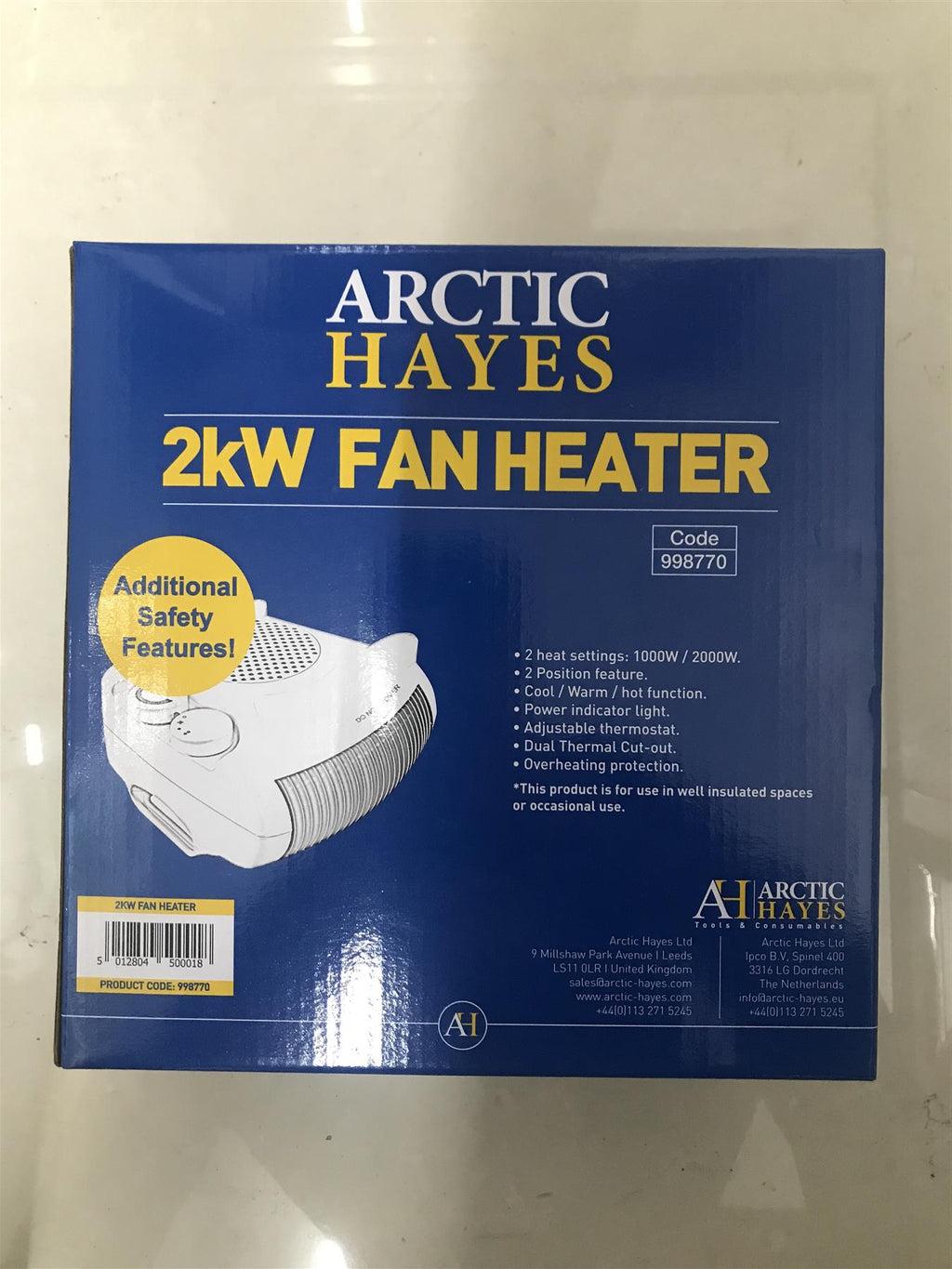 ARCTIC HAYES 998770 2kW FAN HEATER