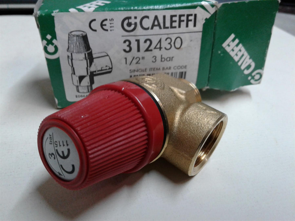 NEW Caleffi Safety Relief Valve 1/2" 3 Bar 312430 MALE FEMALE