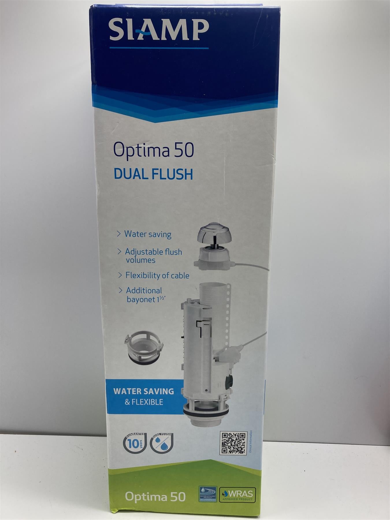 SIAMP OPTIMA 50 UNIVERSAL DUAL FLUSH CABLE VALVE & PUSH BUTTON 32500210