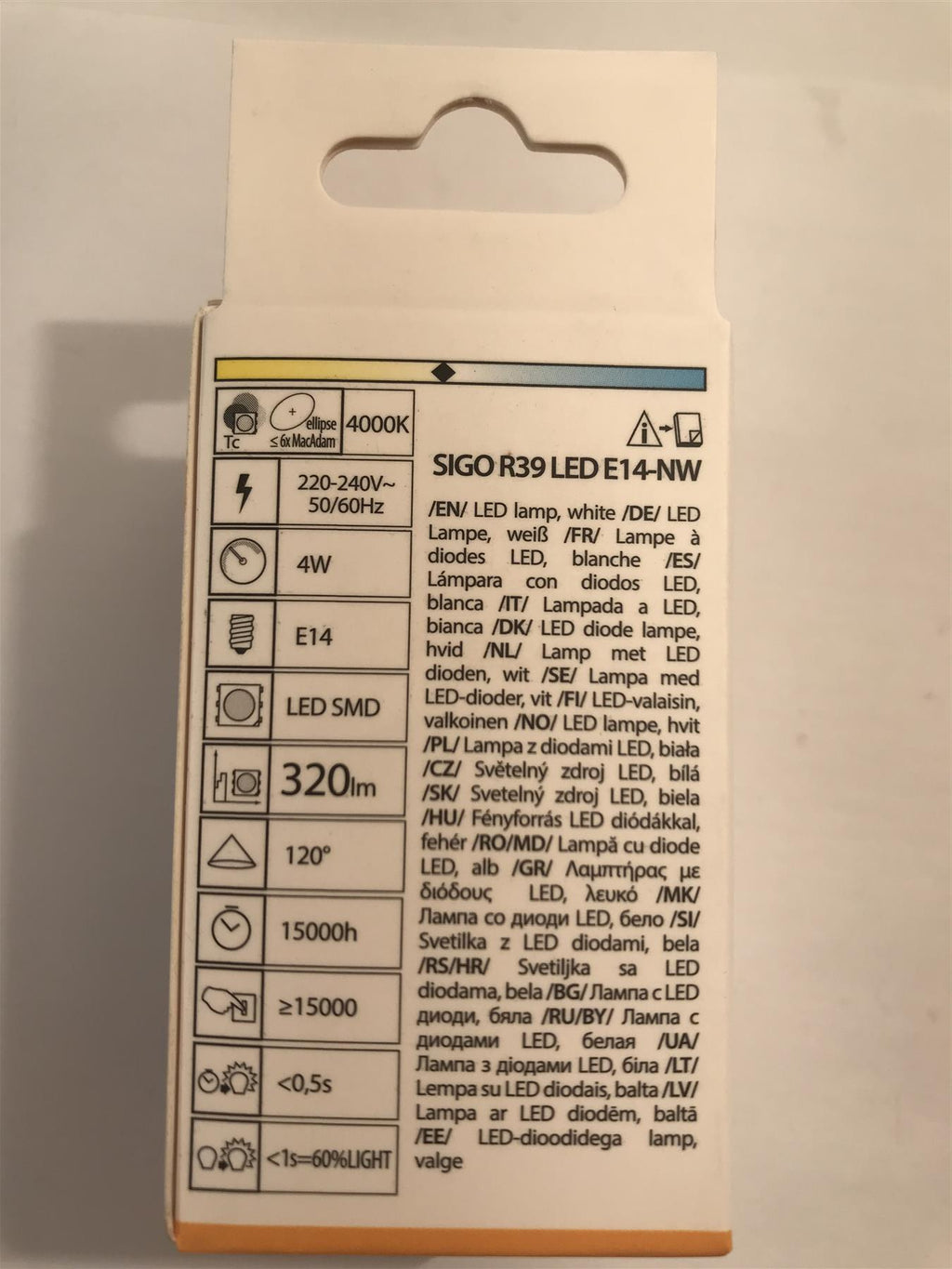 Kanlux Sigo E39 LED 4W E14-NW 320lm 4000k Natural White 22734